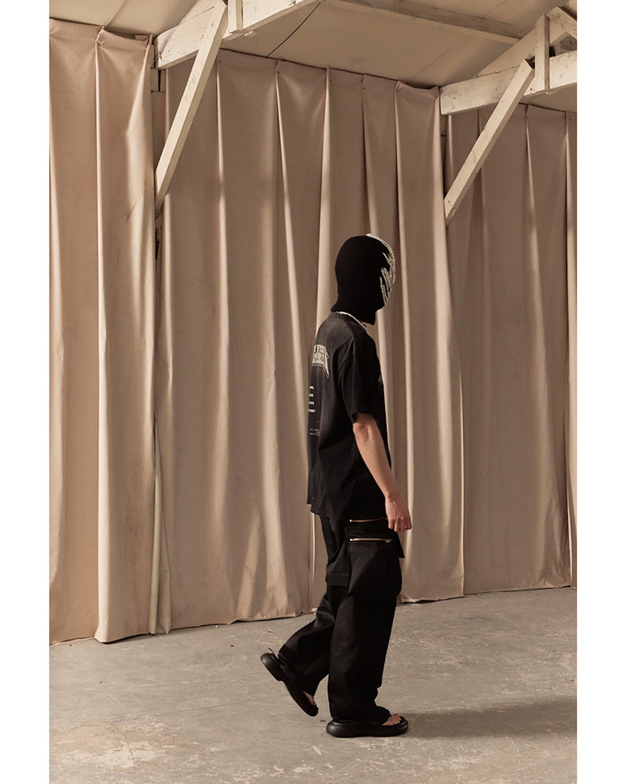 MULTI ZIP POCKET PANTS / BLACK - Image 14