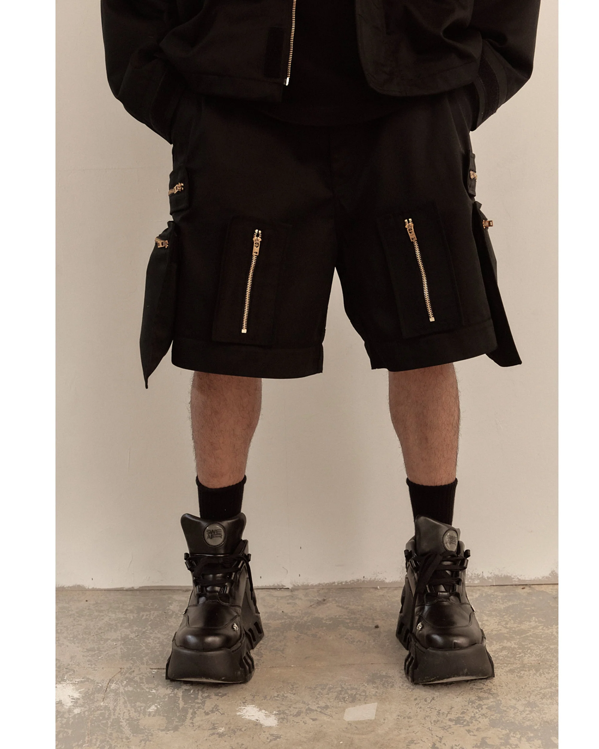 MULTI ZIP POCKET PANTS / BLACK - Image 20