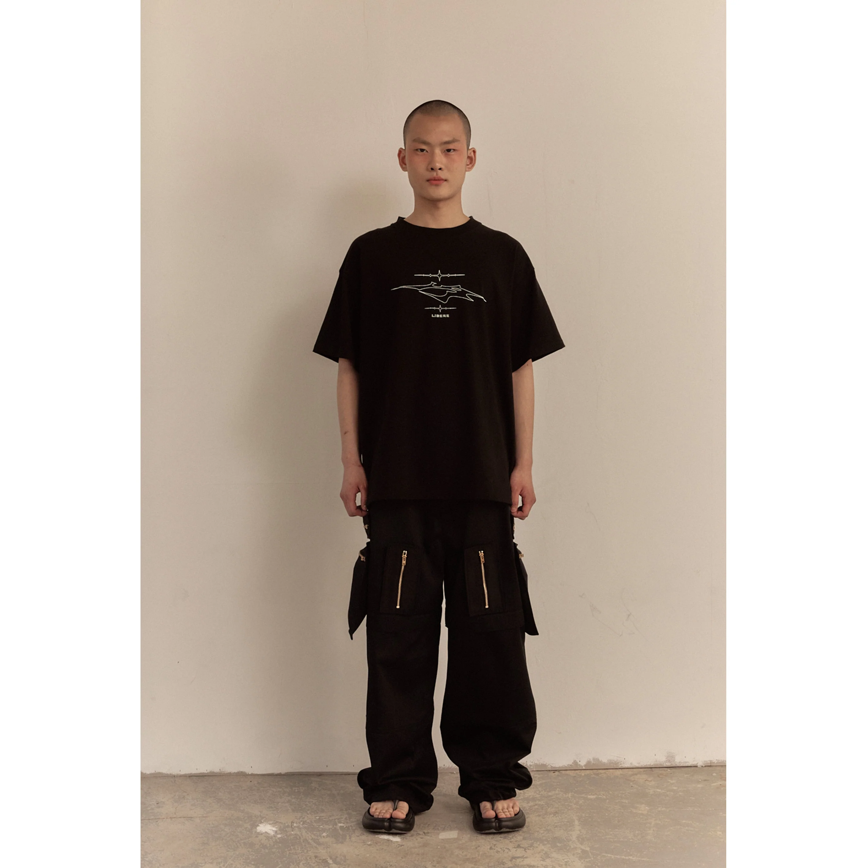 MULTI ZIP POCKET PANTS / BLACK - Image 46