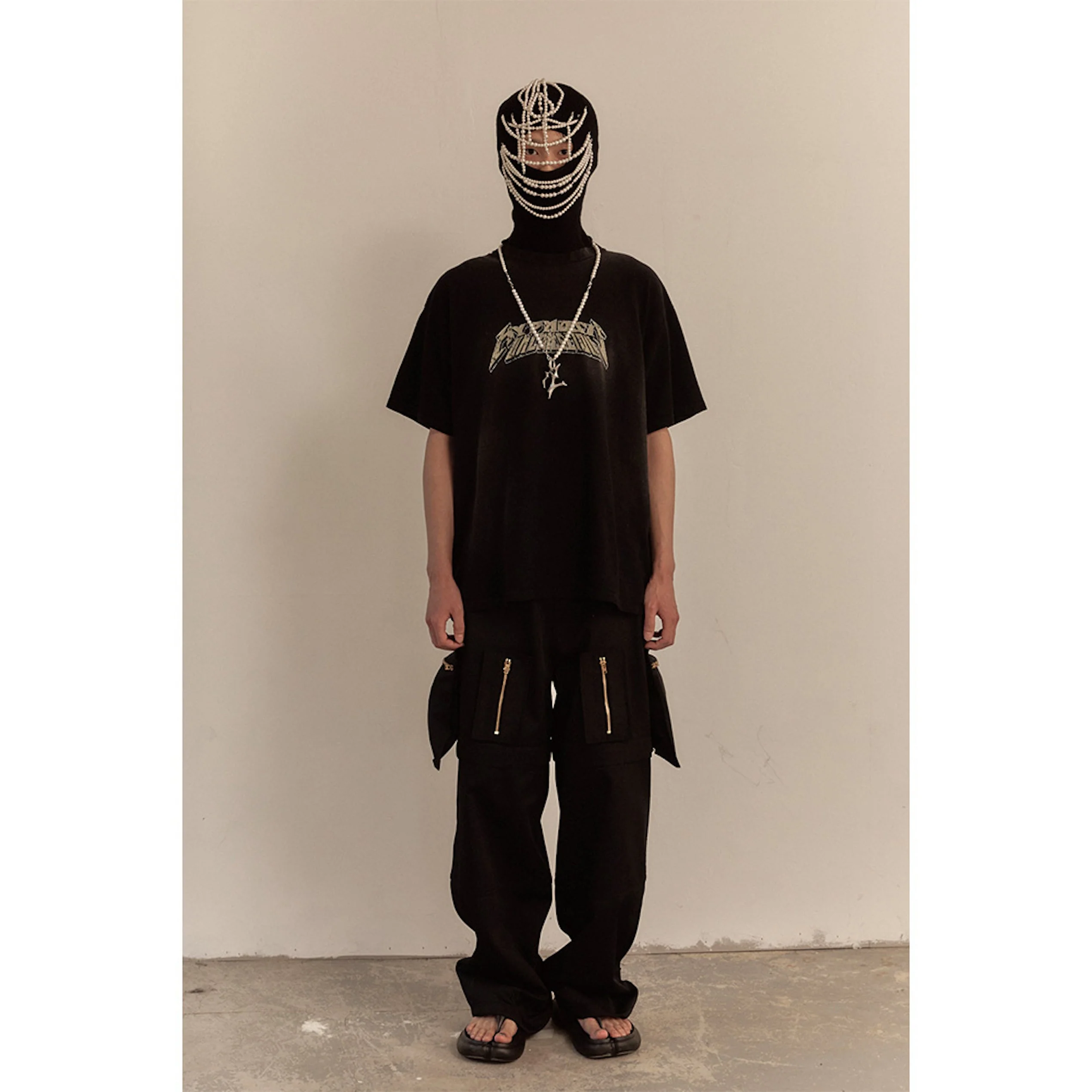 MULTI ZIP POCKET PANTS / BLACK - Image 50