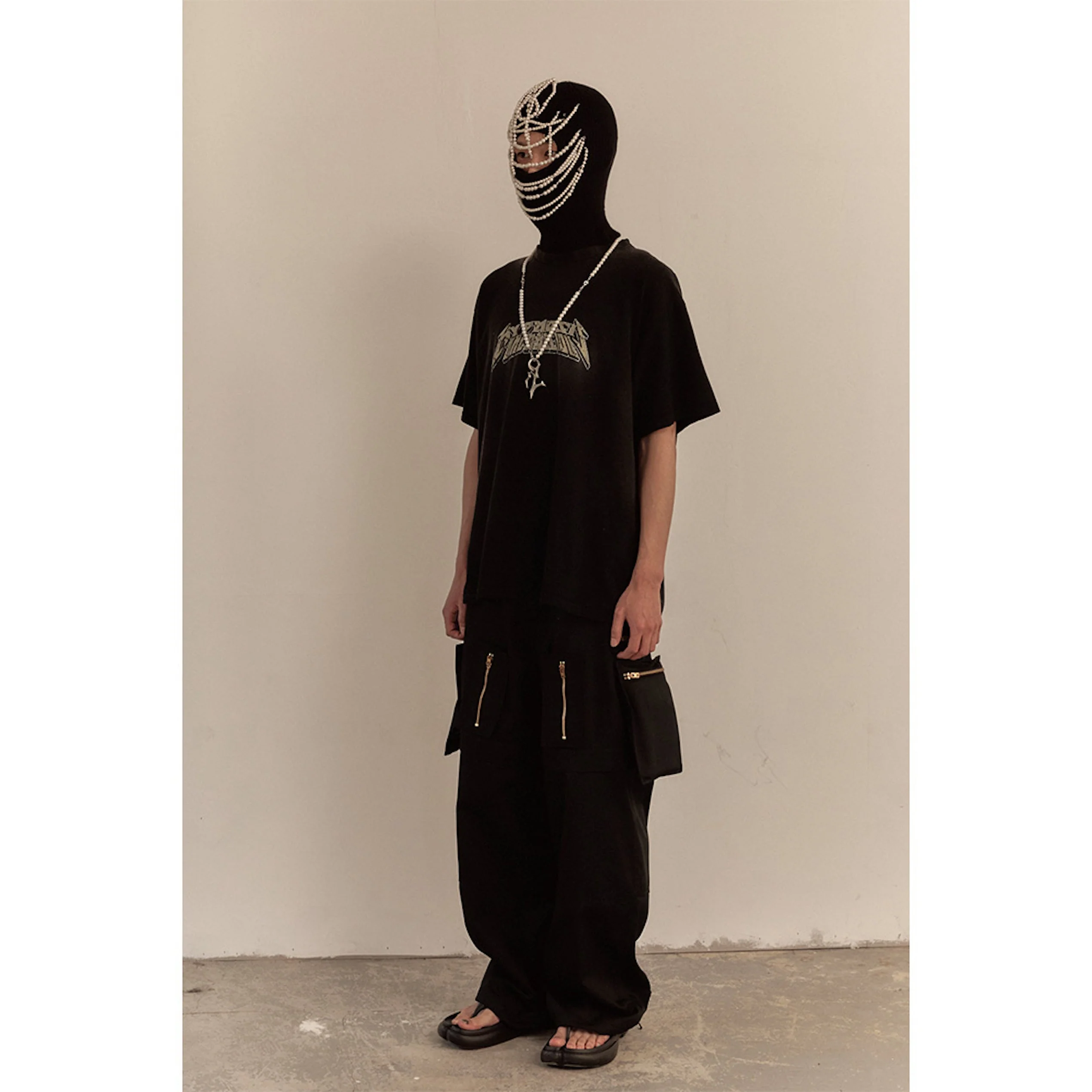 MULTI ZIP POCKET PANTS / BLACK - Image 82