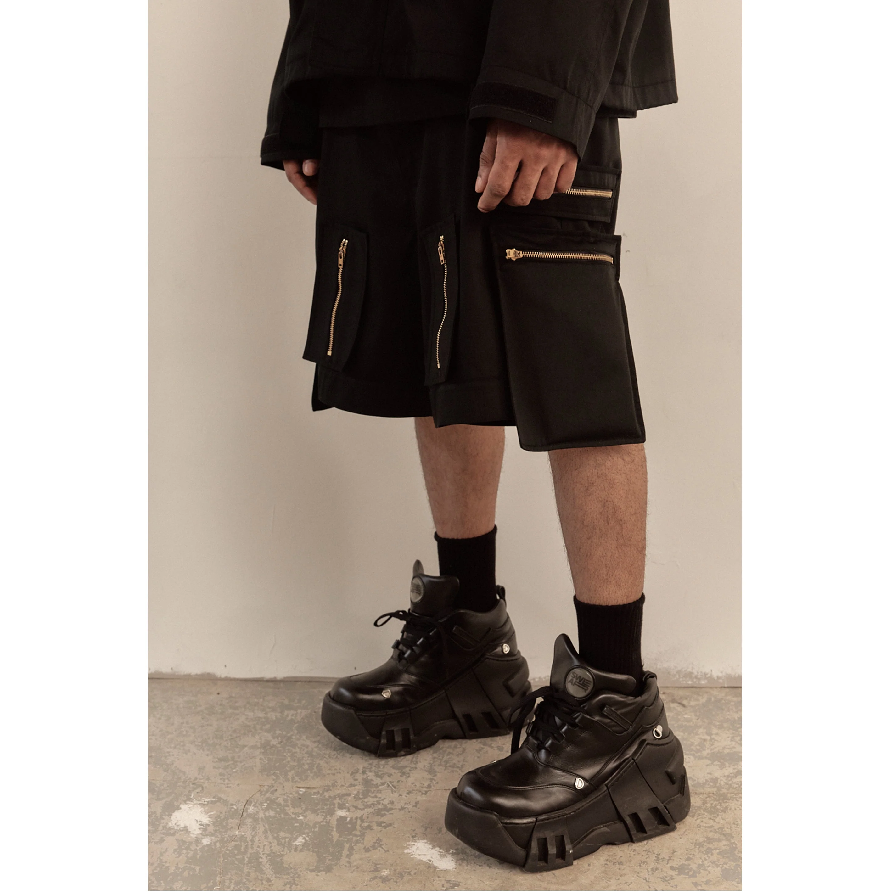 MULTI ZIP POCKET PANTS / BLACK - Image 87