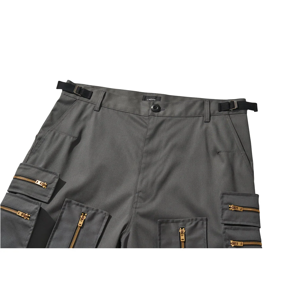 MULTI ZIP POCKET PANTS / CHARCOAL - Image 3