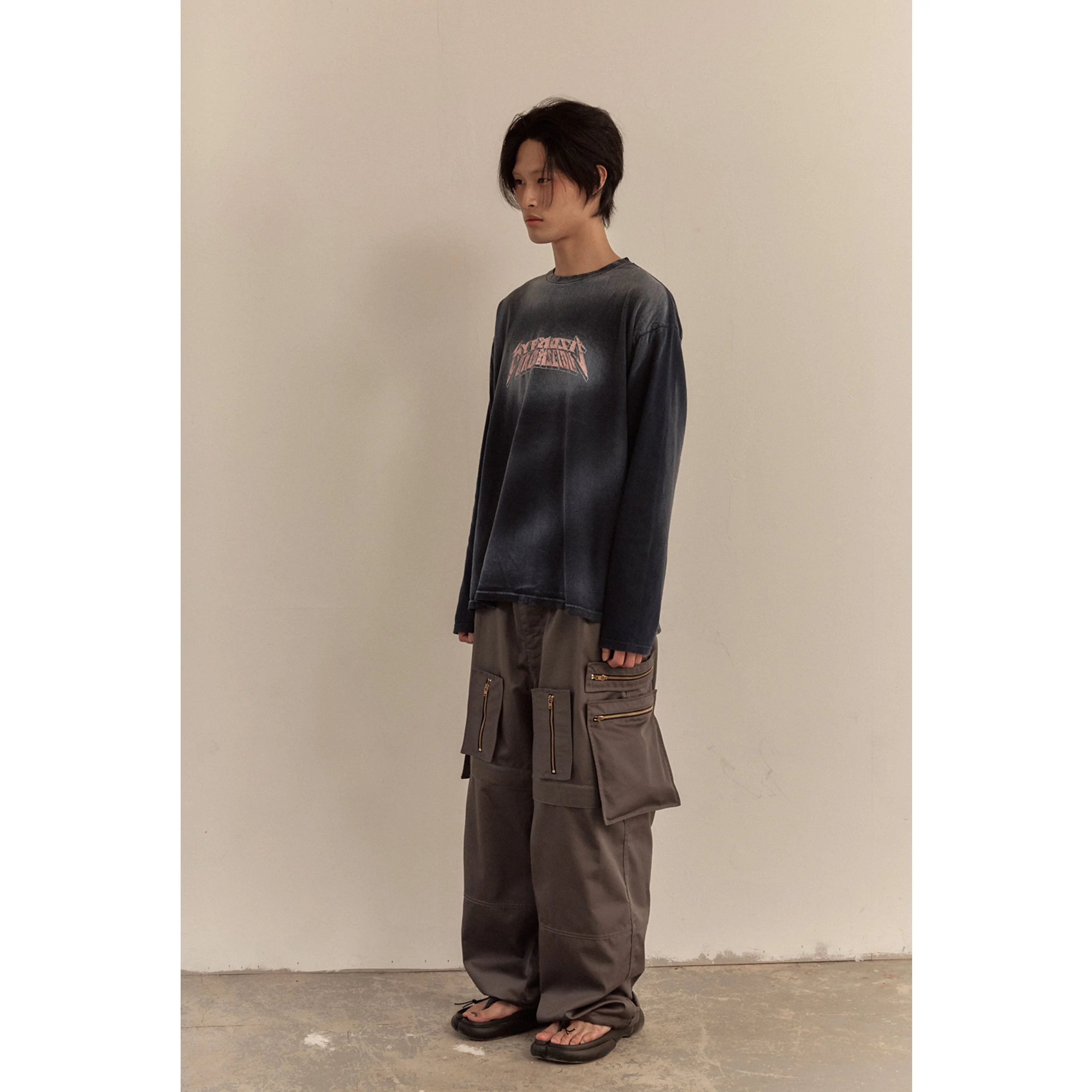 MULTI ZIP POCKET PANTS / CHARCOAL - Image 50