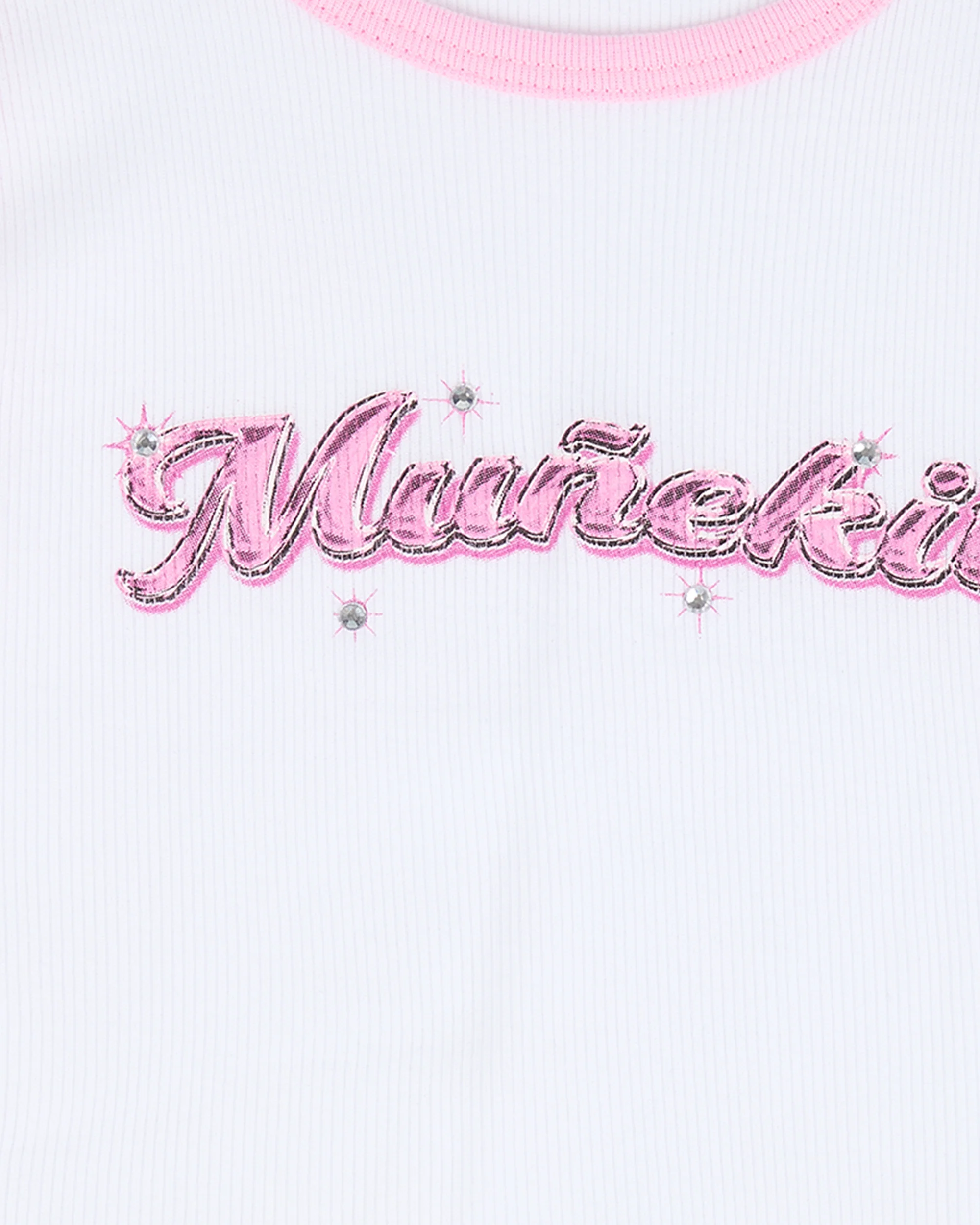 Muñekita Pink Rhinestone Tank Top - Image 2