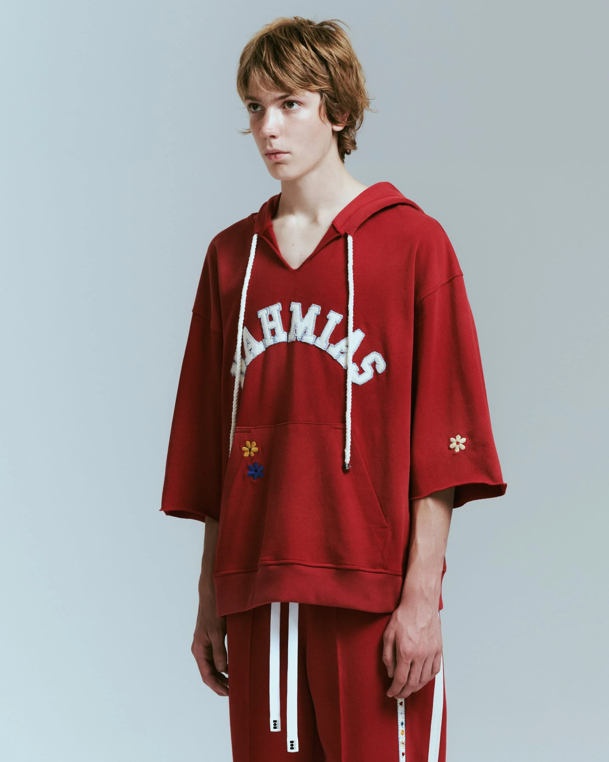 NAHMIAS FLOWER PATCH CUT OFF HOODIE - Image 4