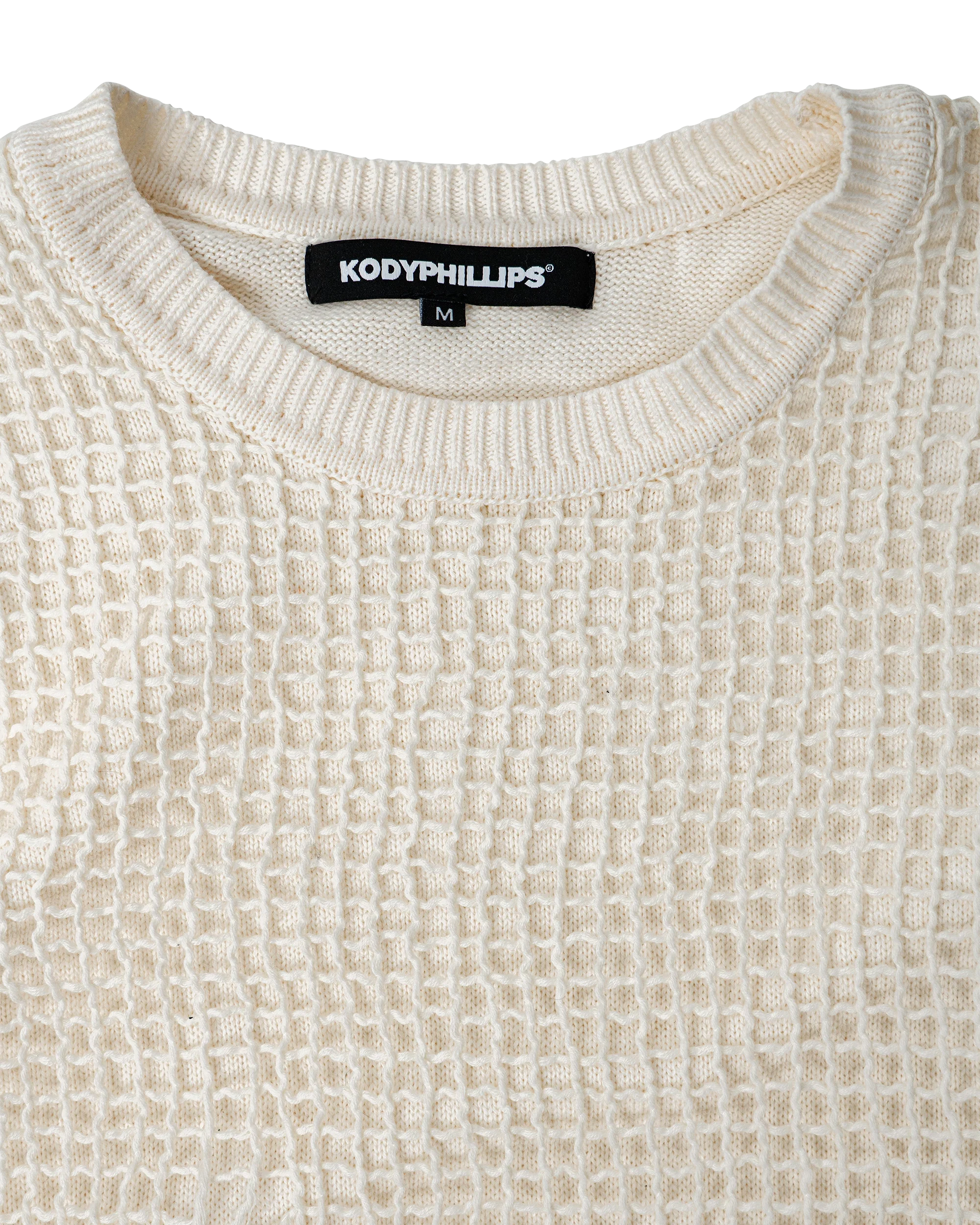 Netted Sweater CREAM - Image 5
