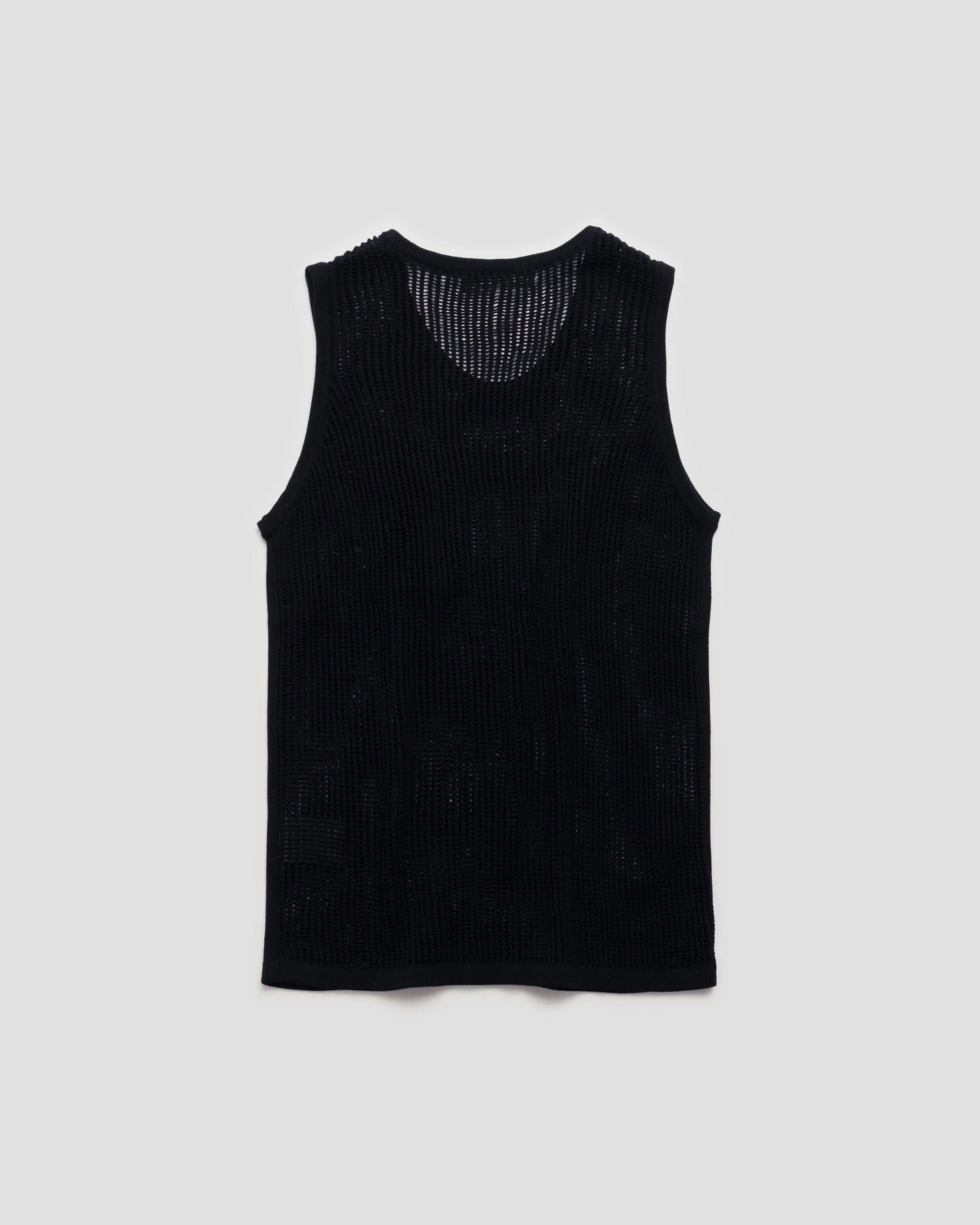 NIGHT BLACK KNITTED TANK TOP - Image 12