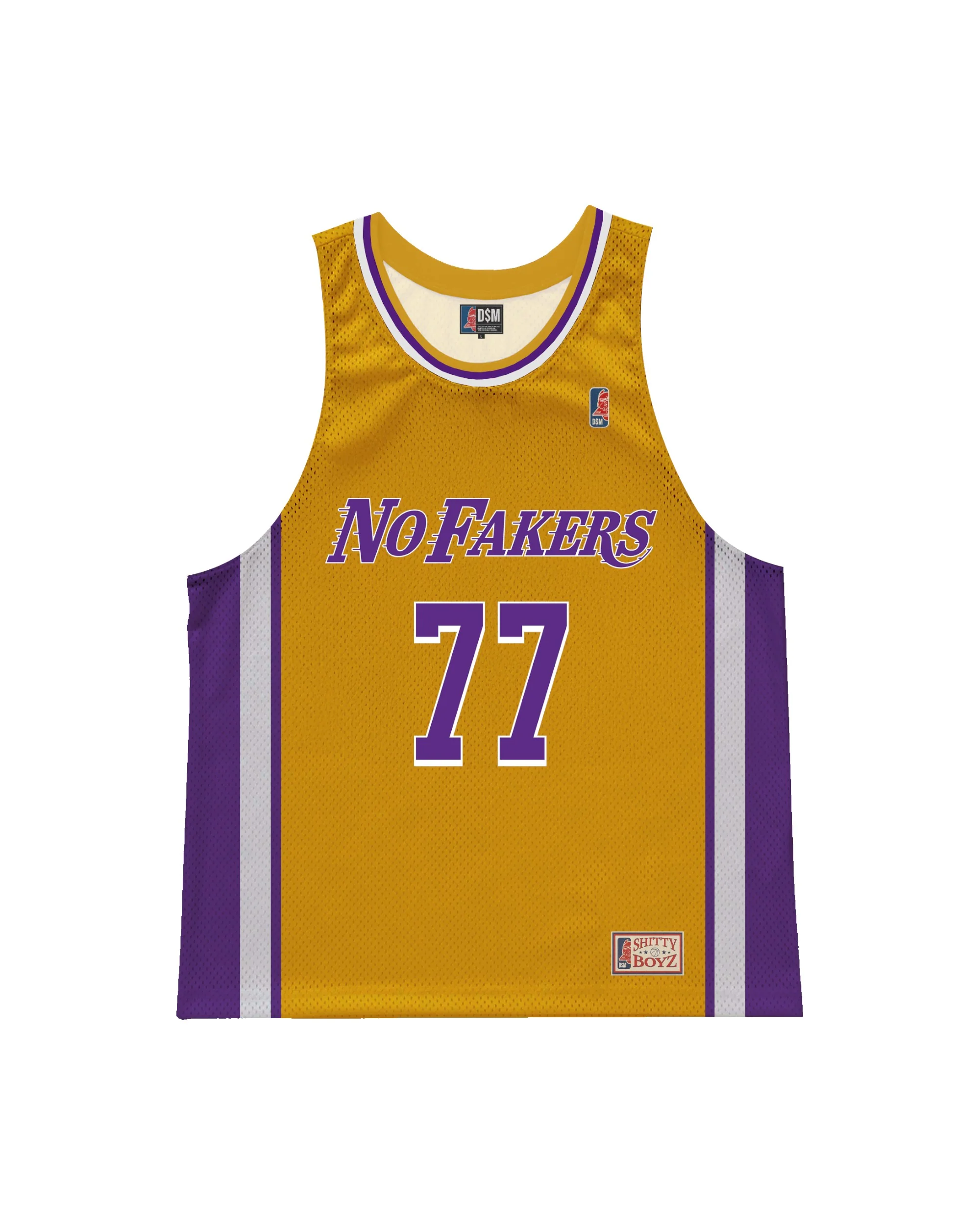 No Fakers Basketball Jersey (Yellow)