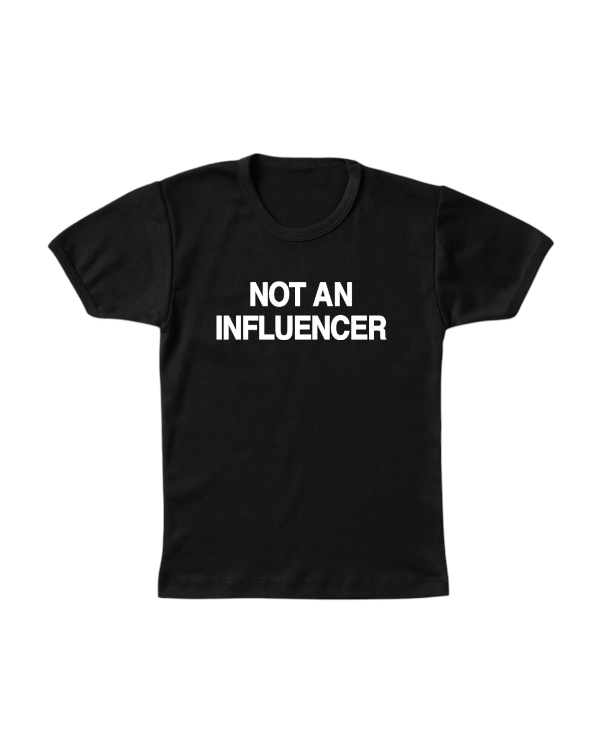 Not An Influencer OG Black Baby Tee