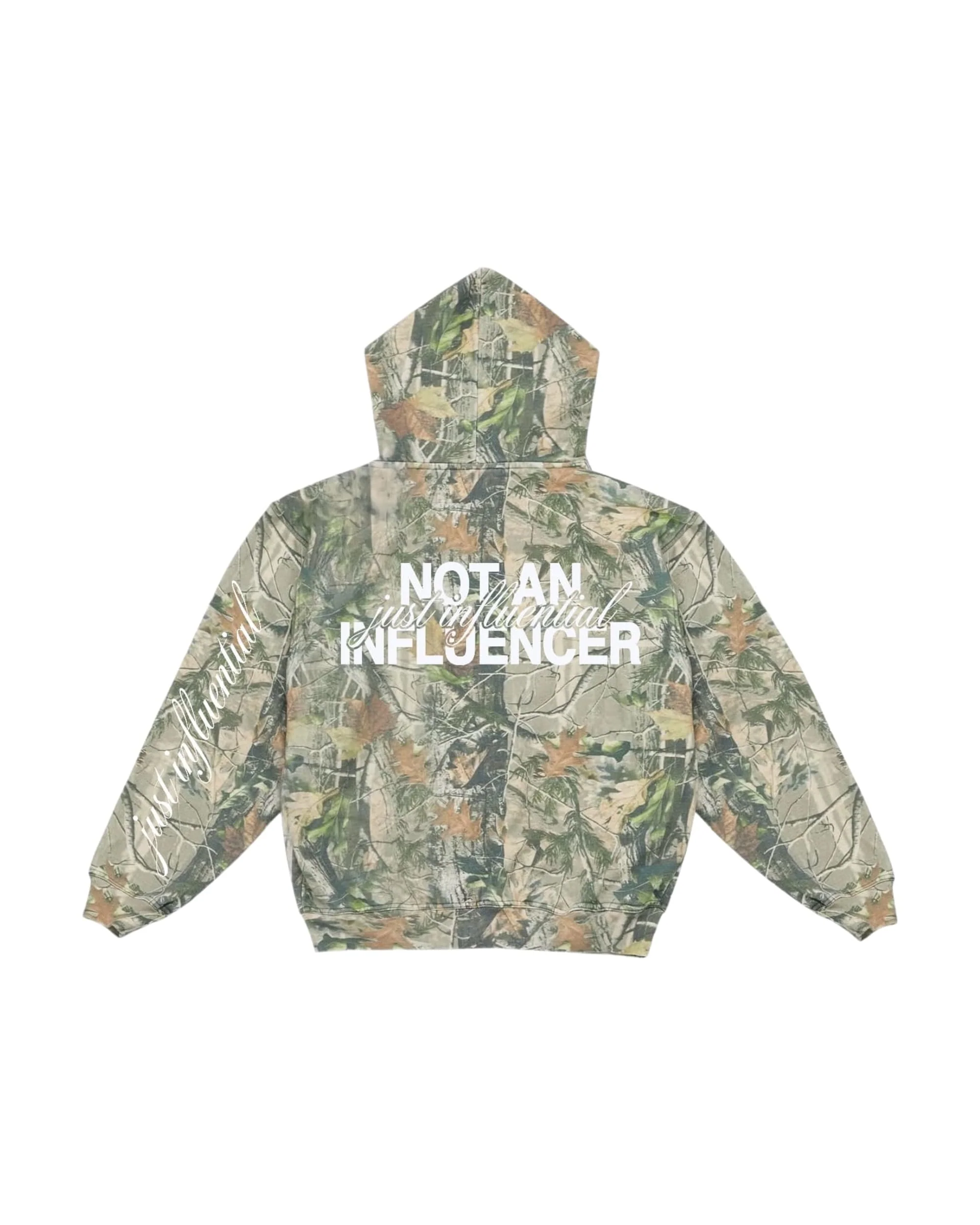 Not An Influencer Realtree Camo Zip Up Hoodie
