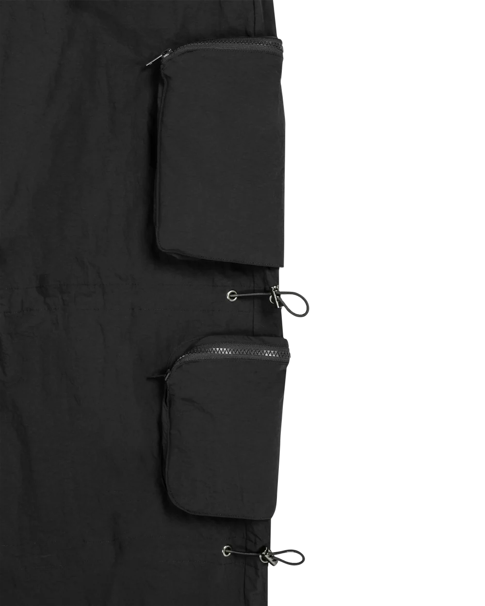 Nylon Parachute Pants- BLACK - Image 4