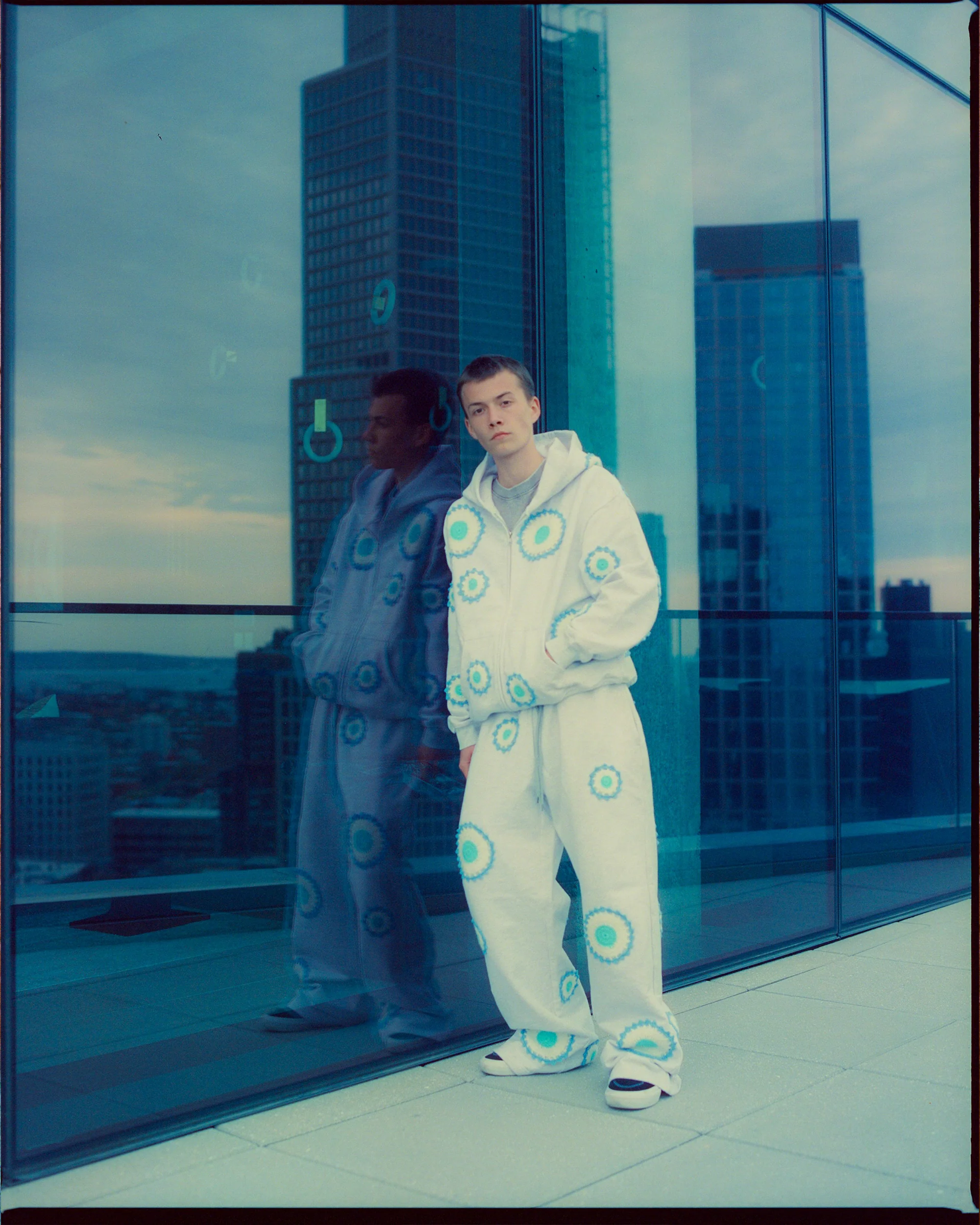 Ocean Patch Crochet Sweatpants - Image 2