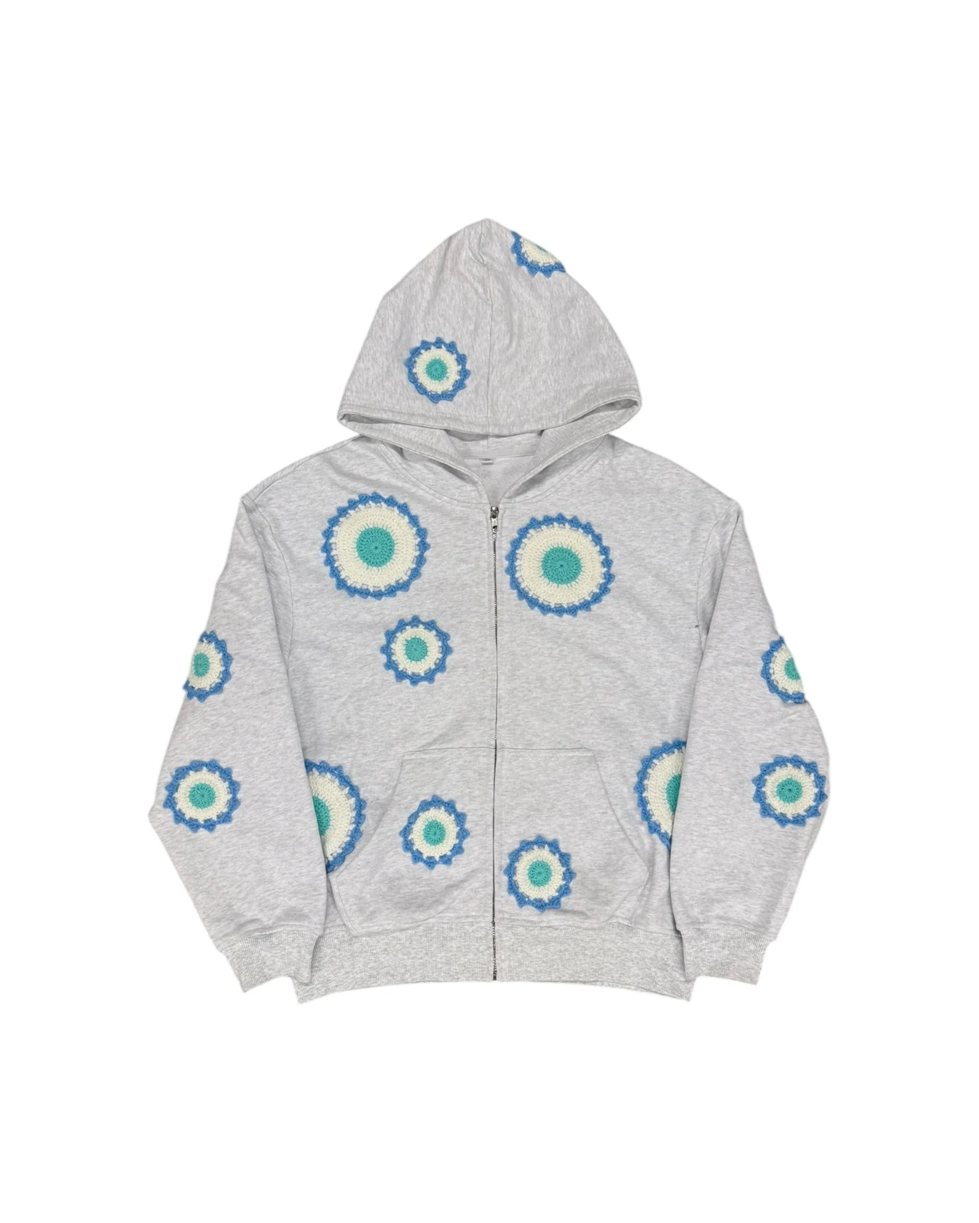 Ocean Patch Crochet Sweatshirt