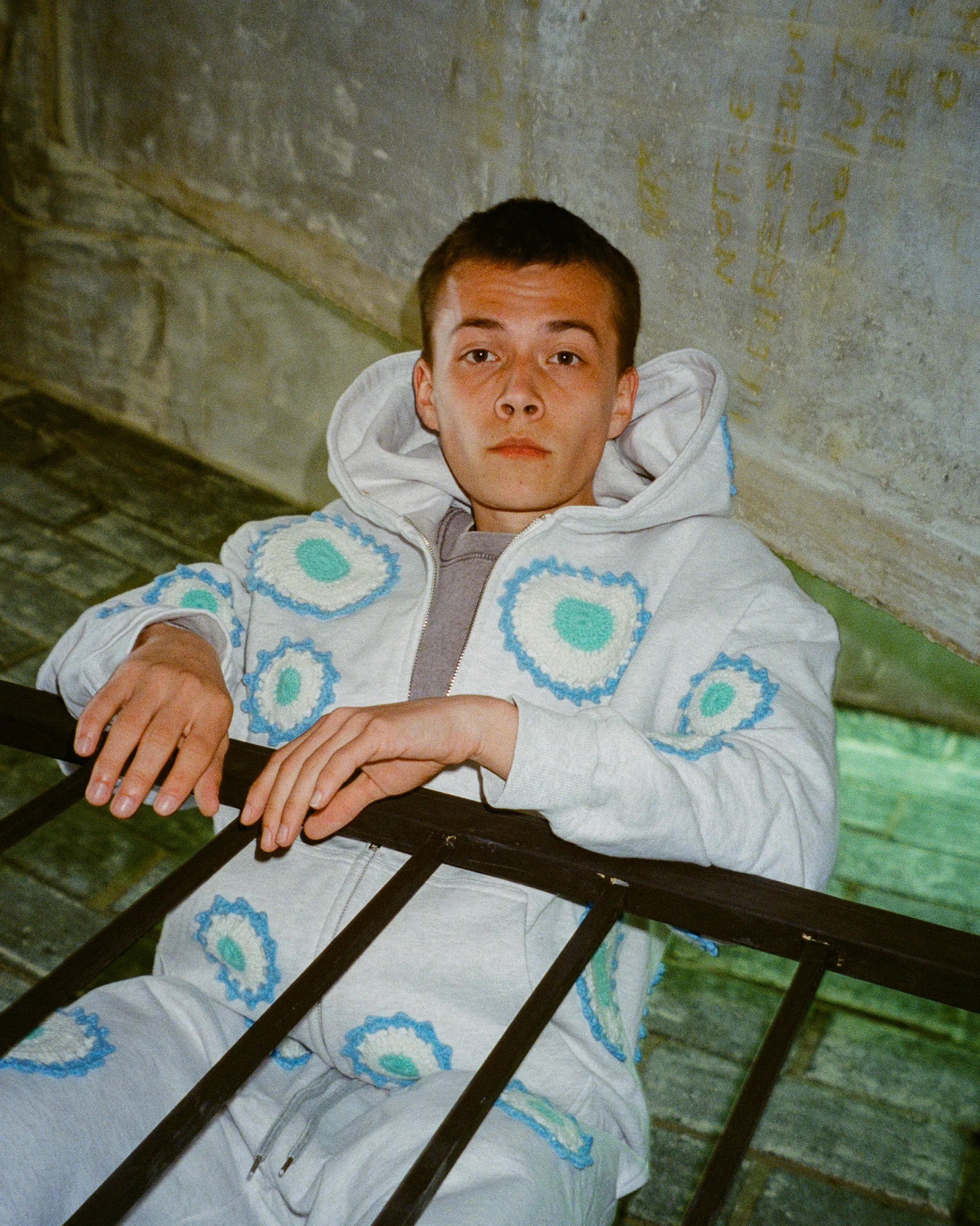 Ocean Patch Crochet Sweatshirt - Image 2