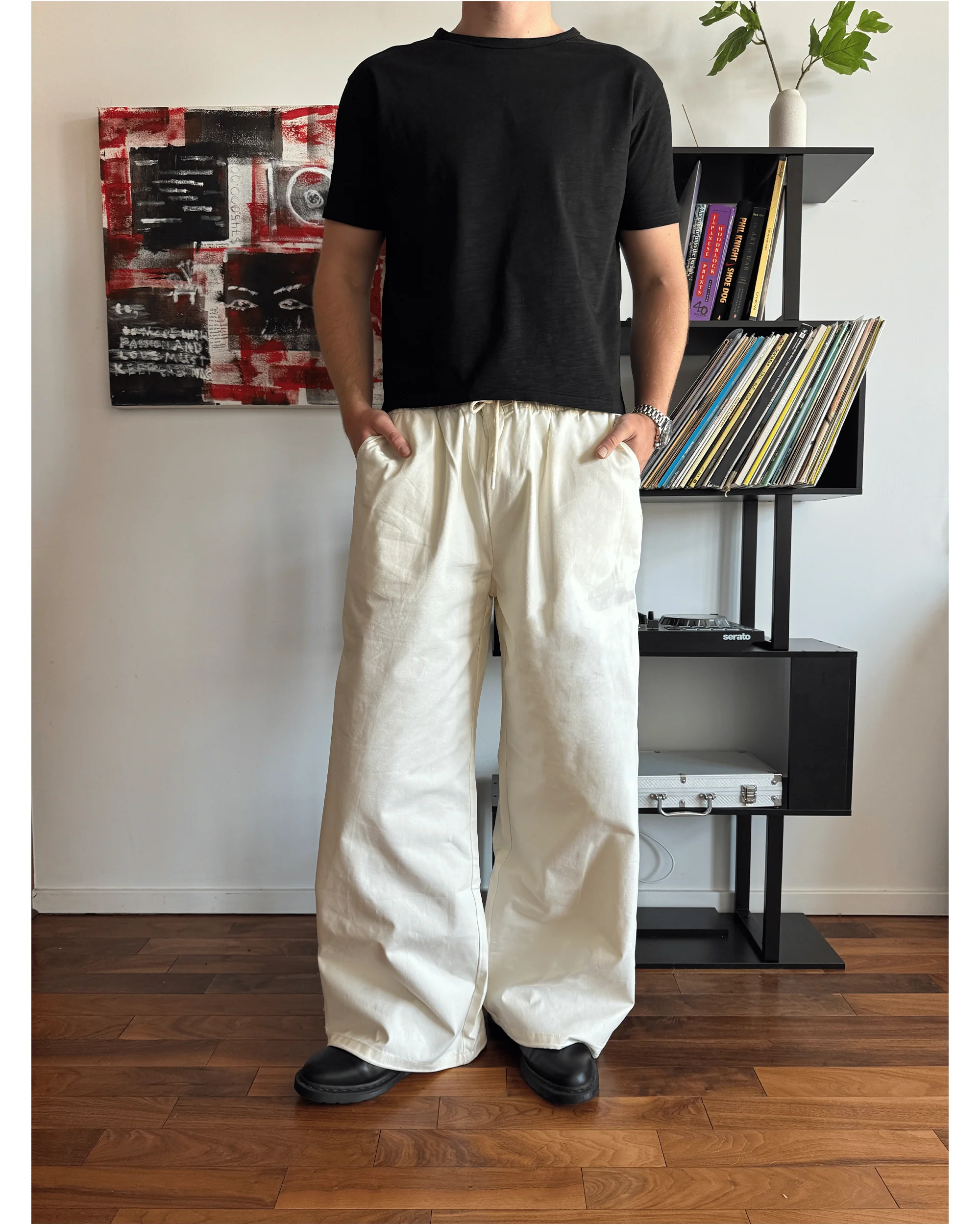 Off White Canvas Pants