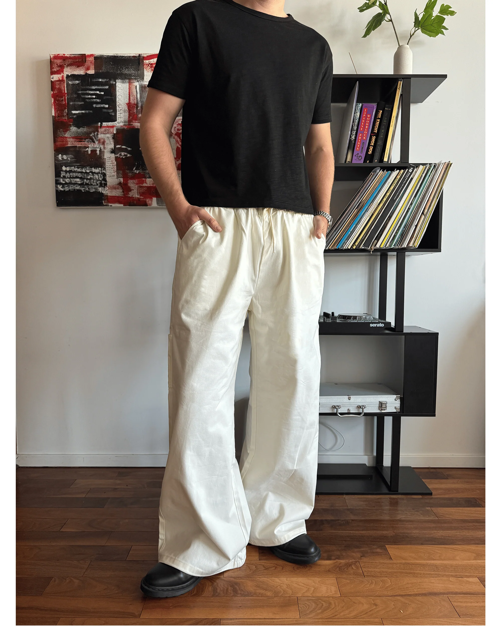 Off White Canvas Pants - Image 4