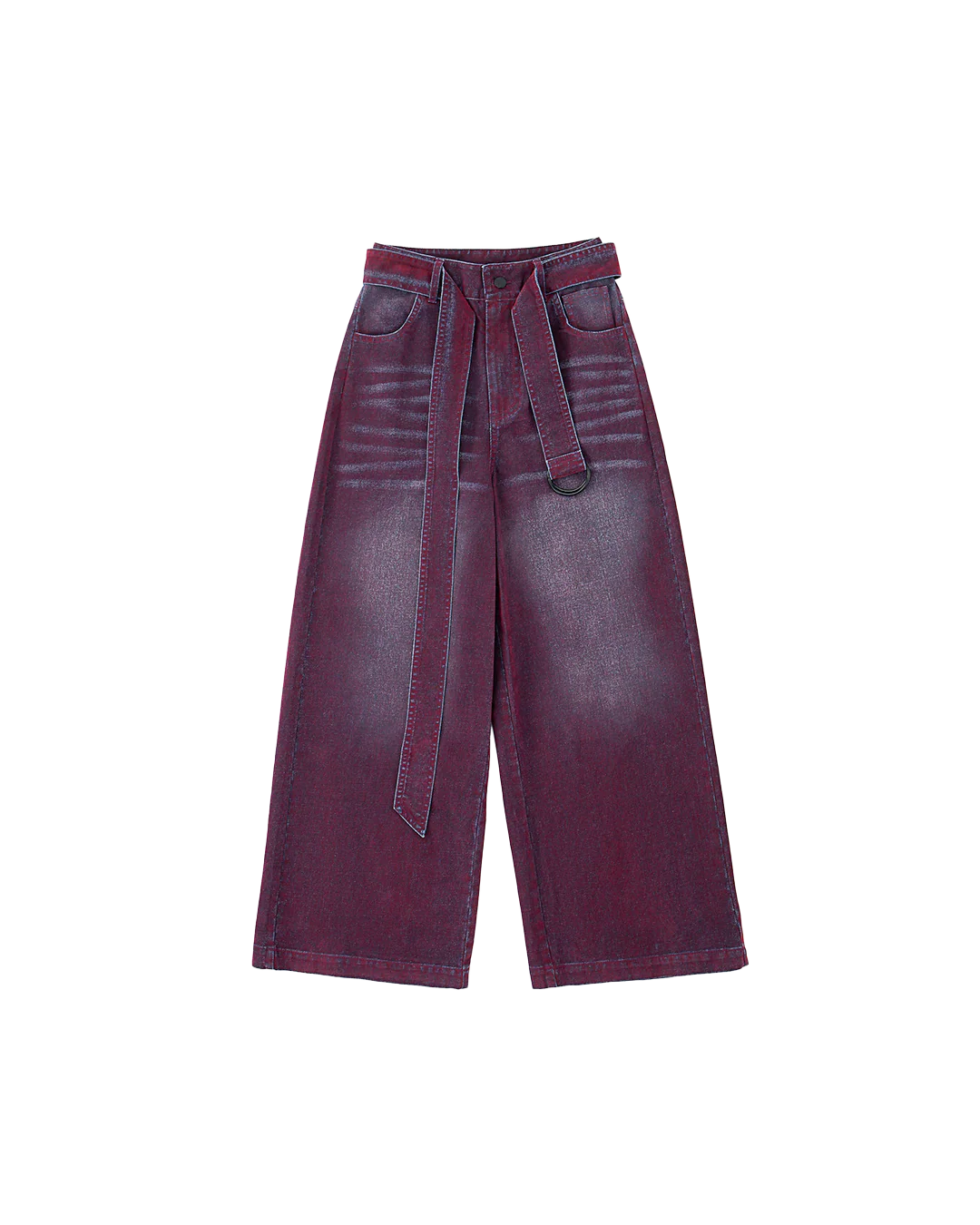 Oil Slick Iridescent Wide Leg Denim