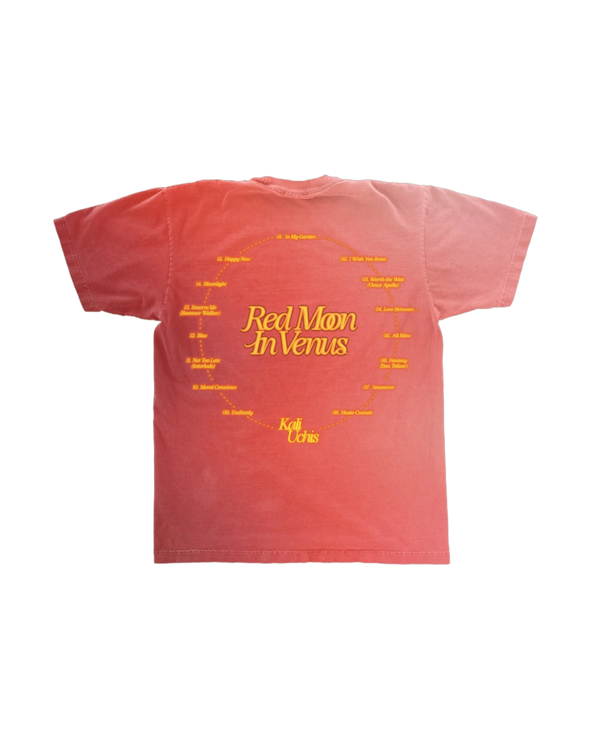 Ombre Red Moon in Venus Anniversary T-Shirt - Image 2