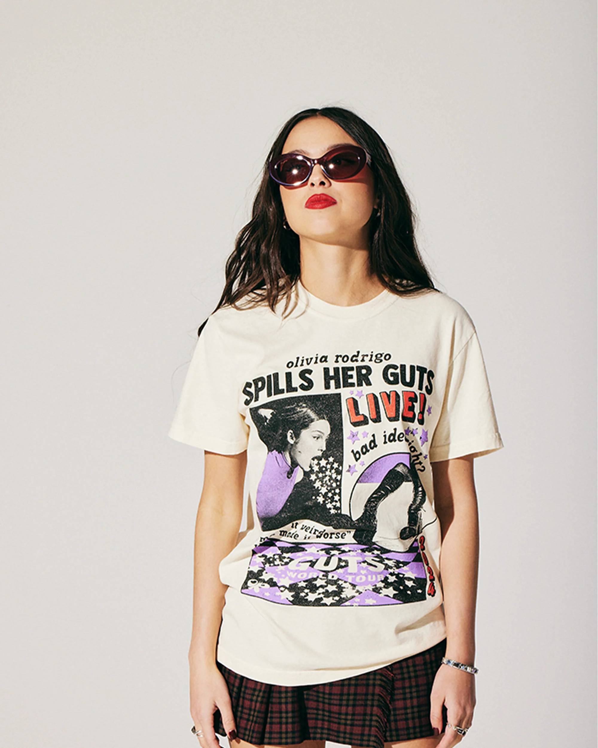 OR spills her GUTS live t-shirt in ivory - Image 2