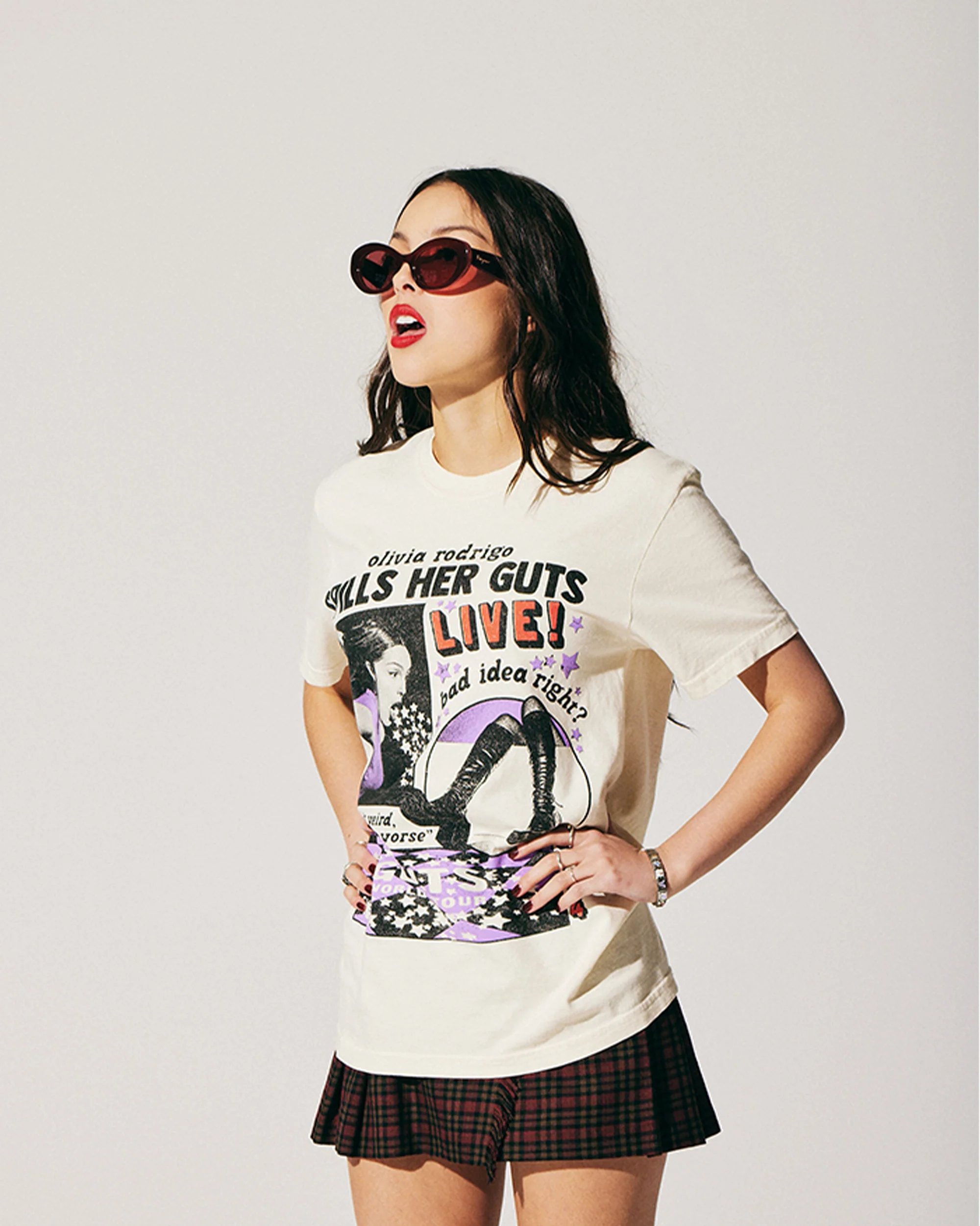 OR spills her GUTS live t-shirt in ivory - Image 3