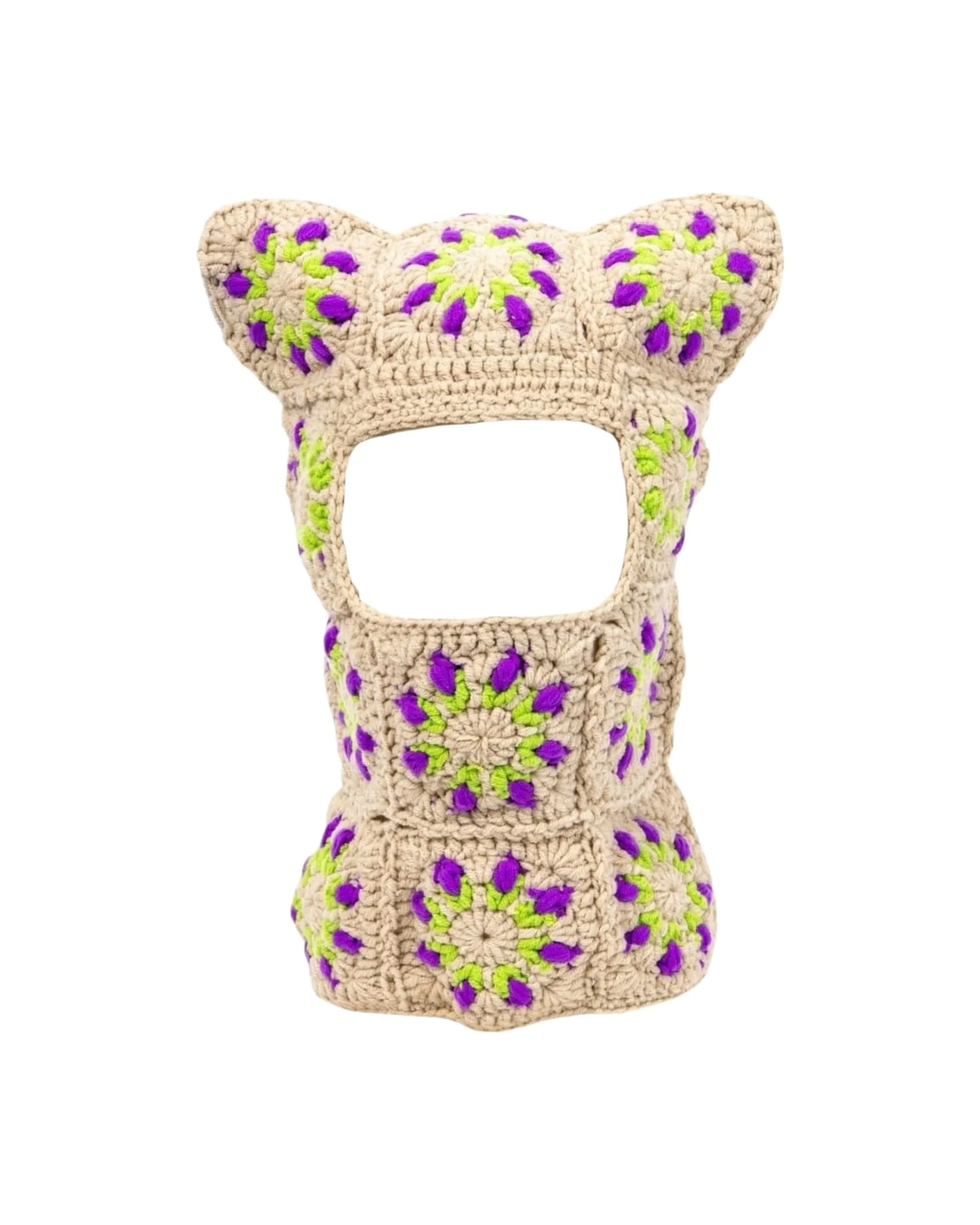 Orchid Sand Crochet Cat Mask