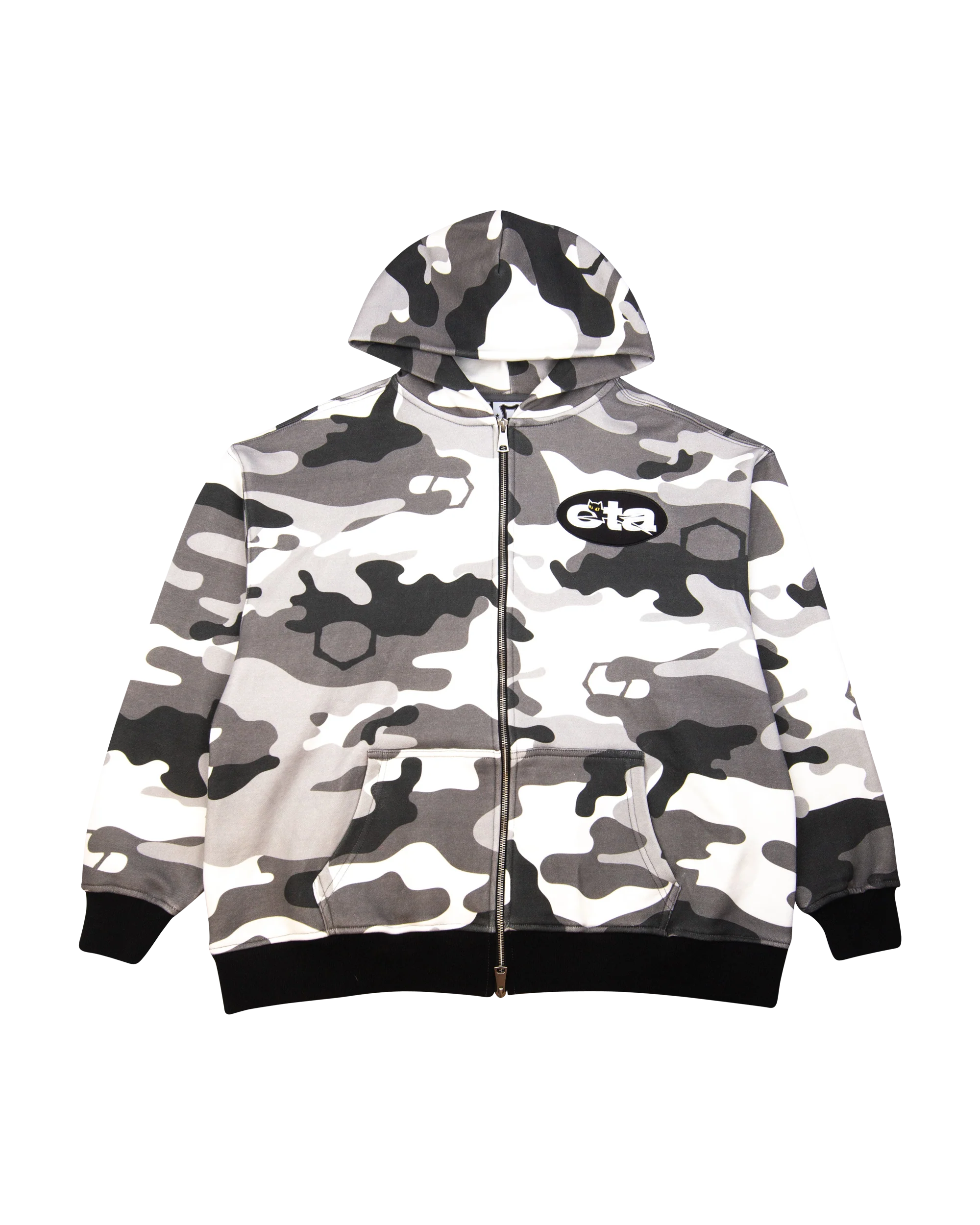 OTA Arctic Camo Black Cat Omen Zip Up