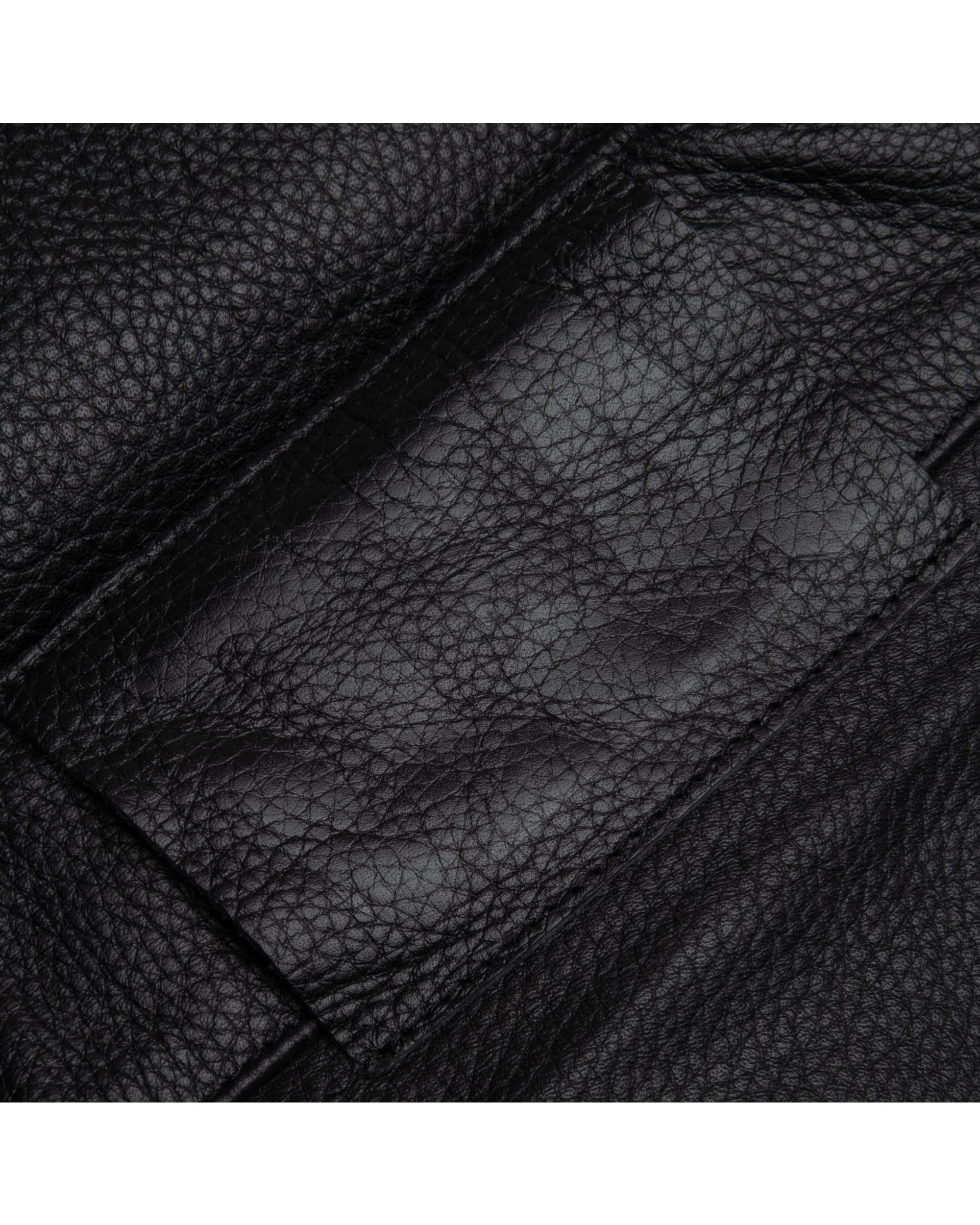 OTA Black Choppa Tumbled Leather Shorts - Image 2