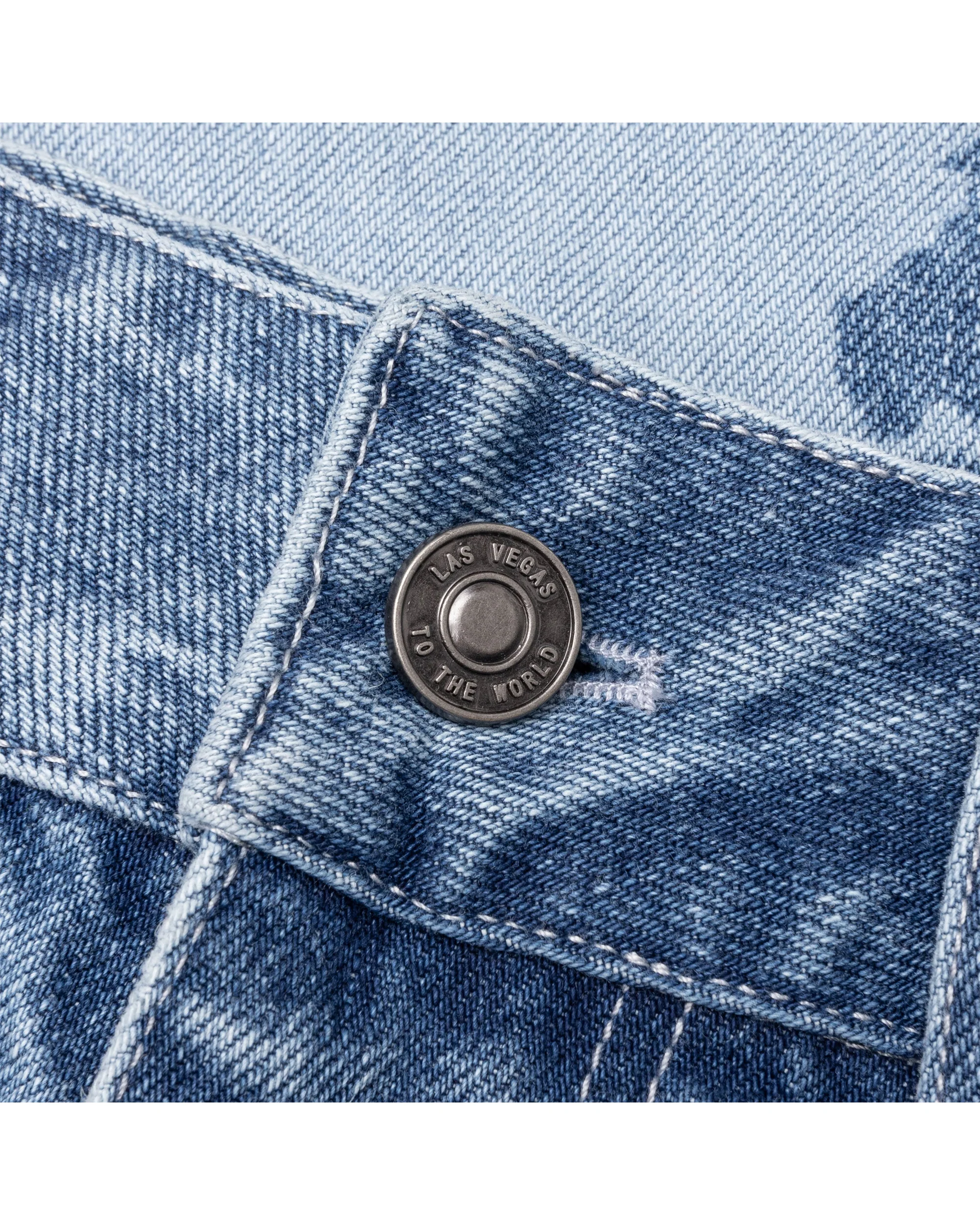OTA Light Blue Las Vegas To The World Atlas Denim Baggy Jeans - Image 4