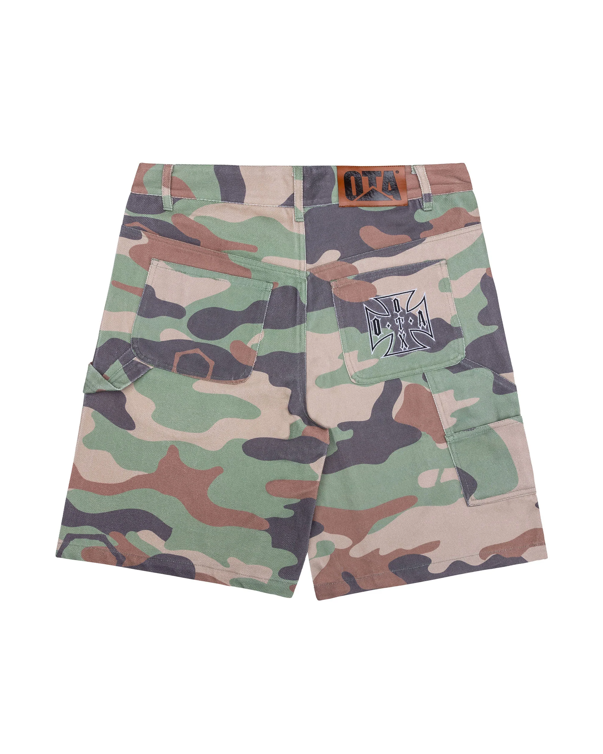 OTA & Shoreline Mafia OTX Boyz Military Camo Choppa Double Knee Work Shorts - Image 2