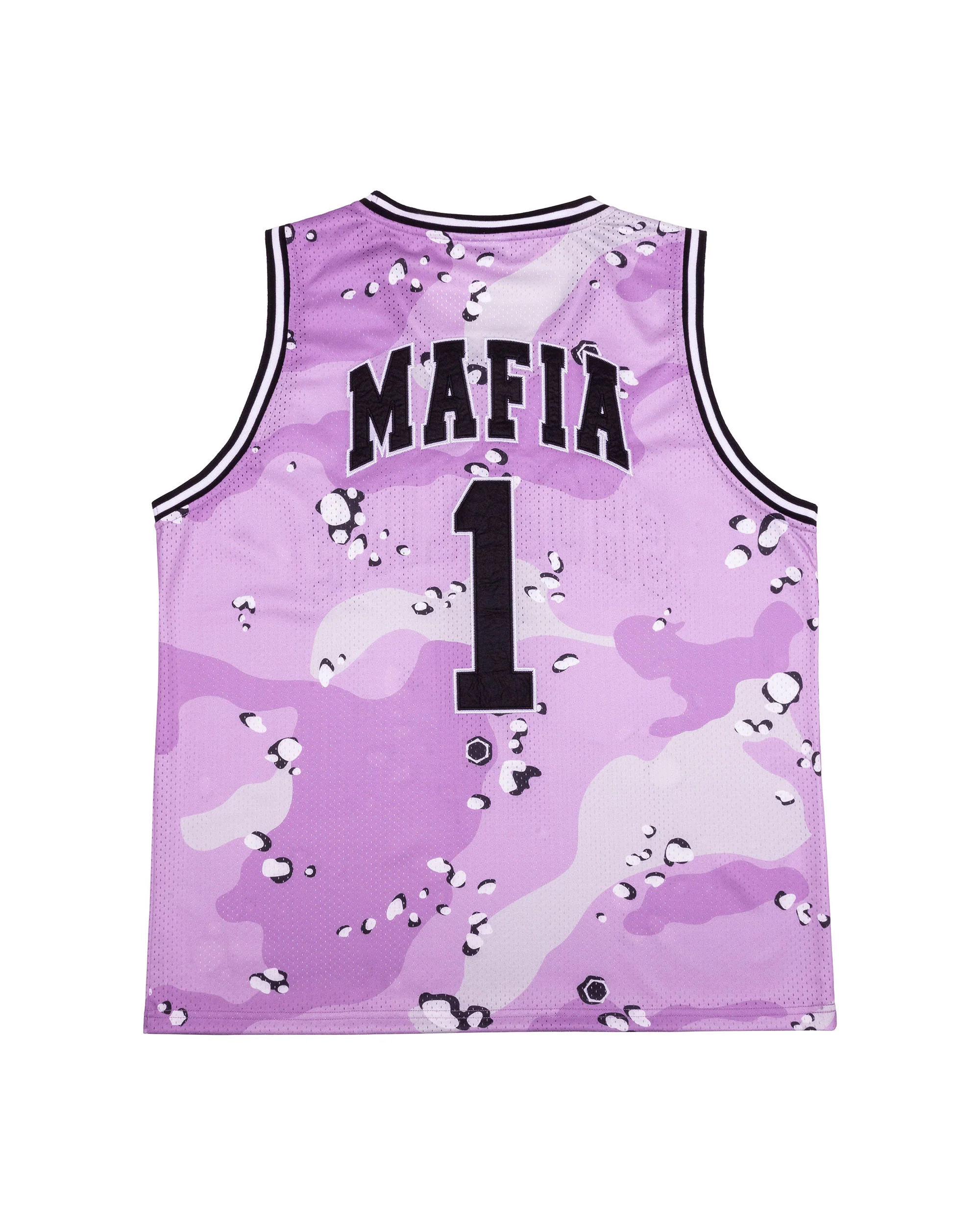 OTA & Shoreline Mafia OTX Boyz Purple Chip Camo Basketball Jersey - Image 2