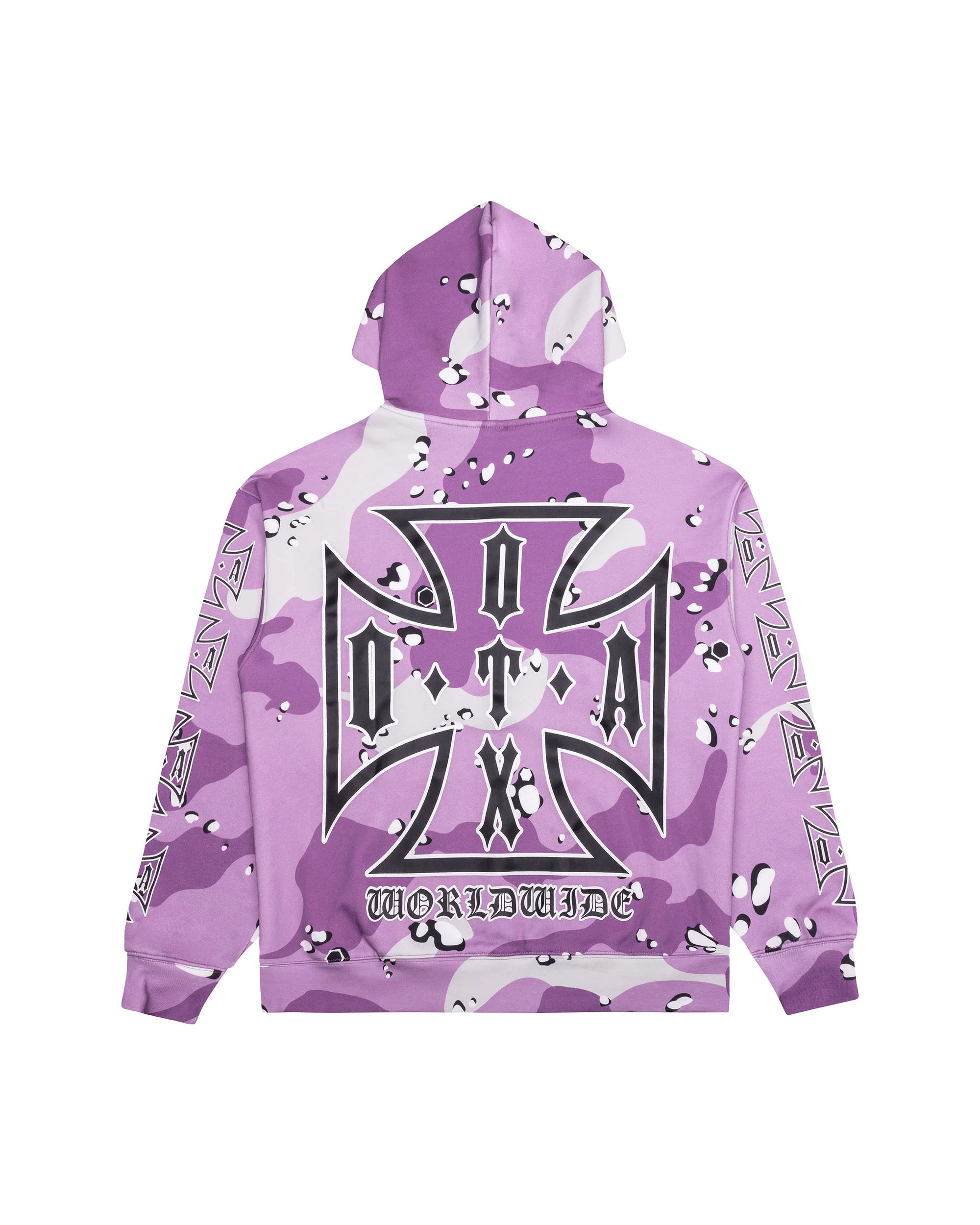 OTA & Shoreline Mafia OTX Boyz Purple Chip Camo Choppa Zip Up - Image 2