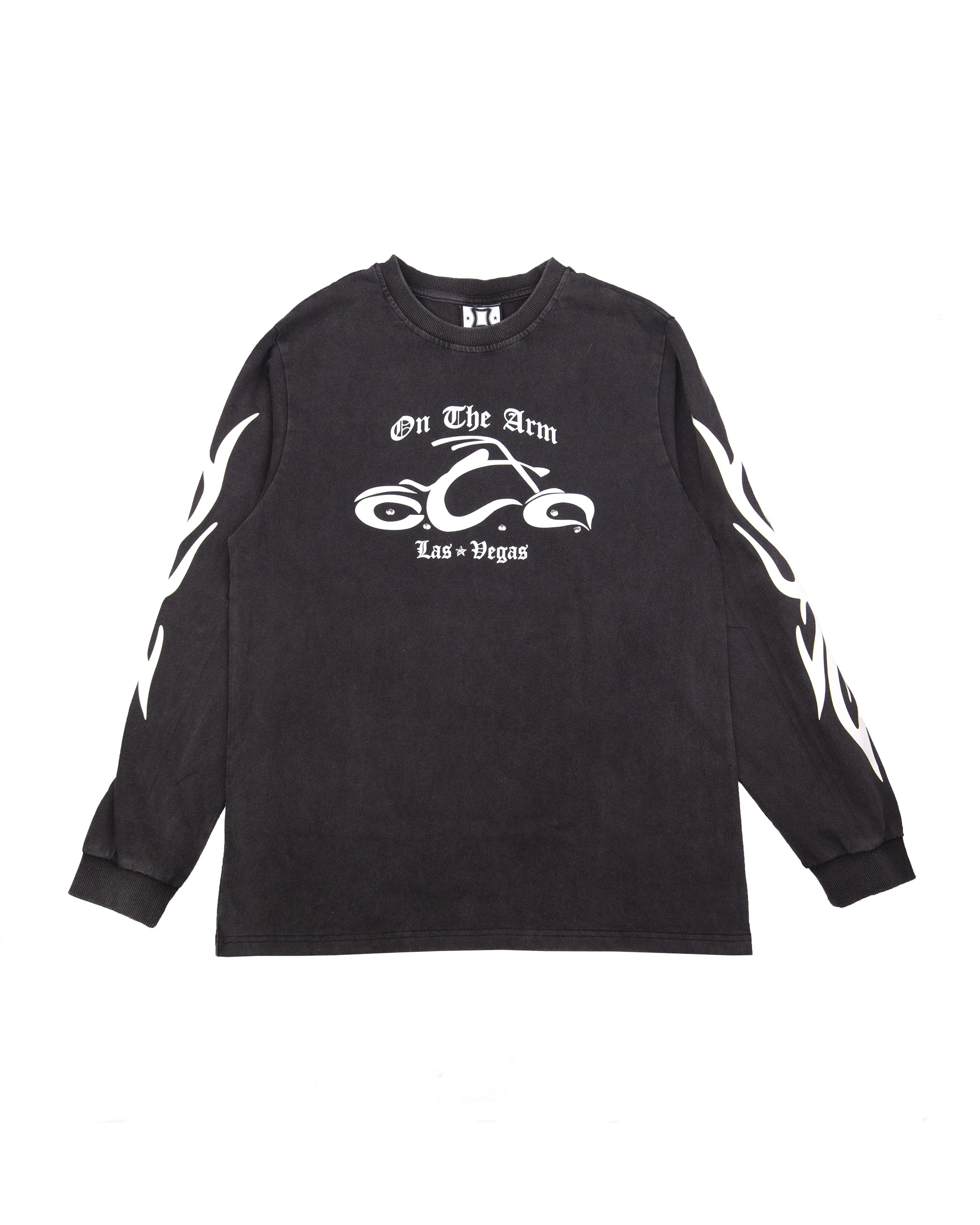 OTA Washed Black Studded Biker L/S - Image 3