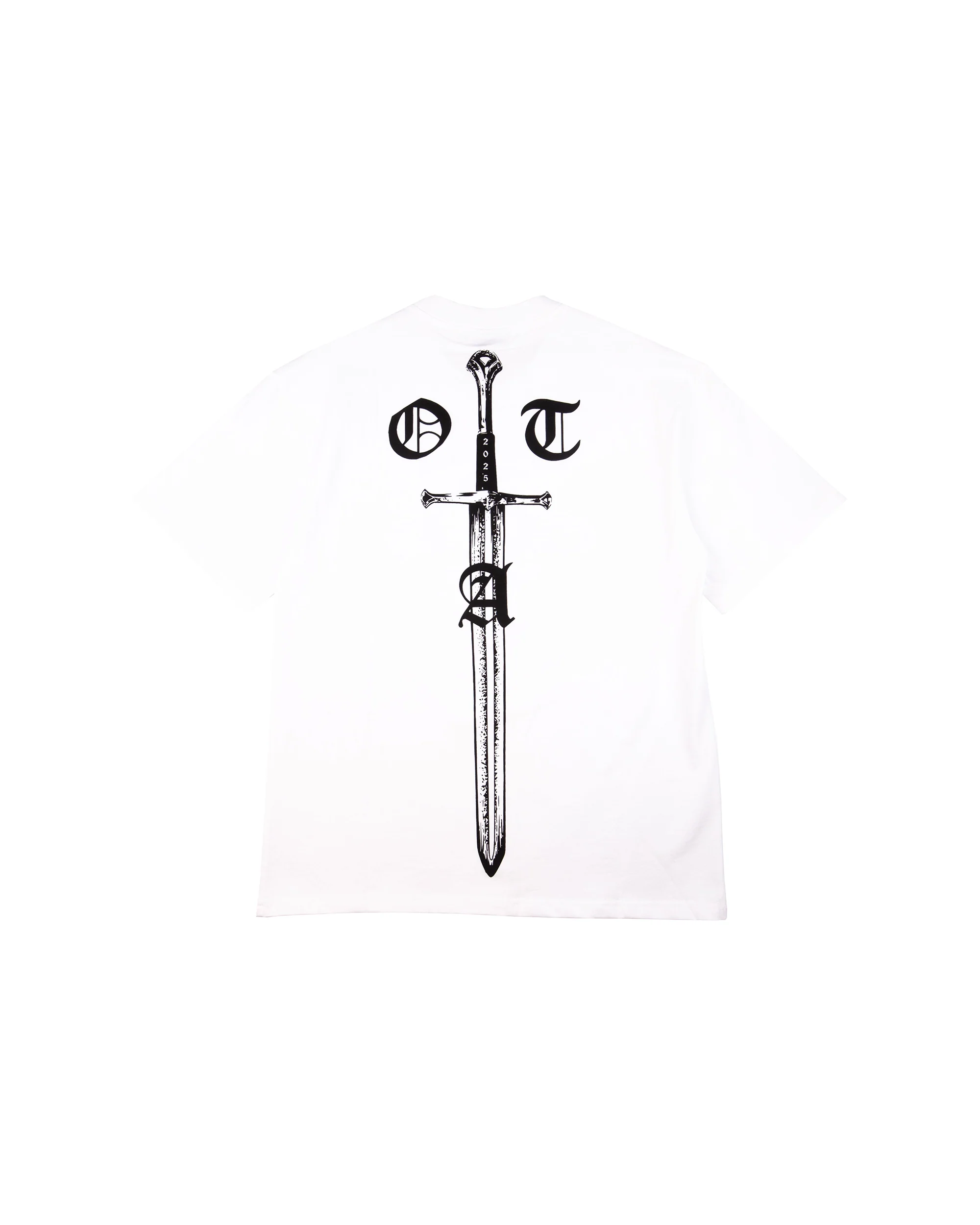 OTA White Studded Biker Tee - Image 2