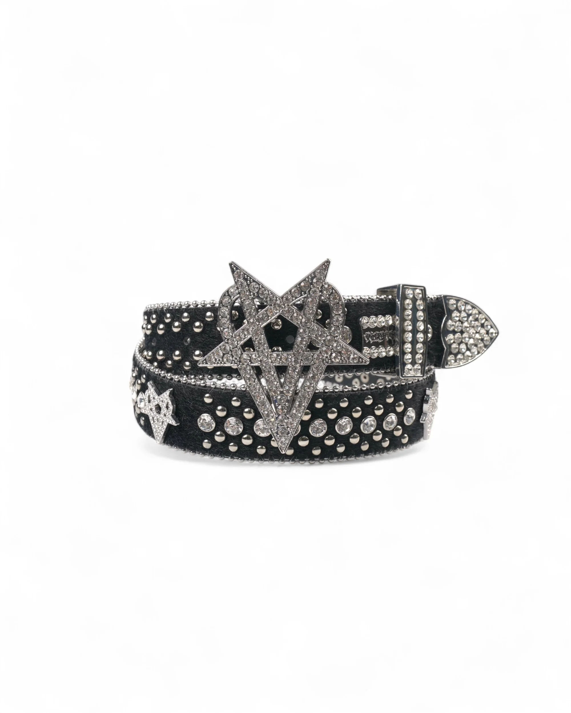 "OVD STUDDED BELT" - SILVER
