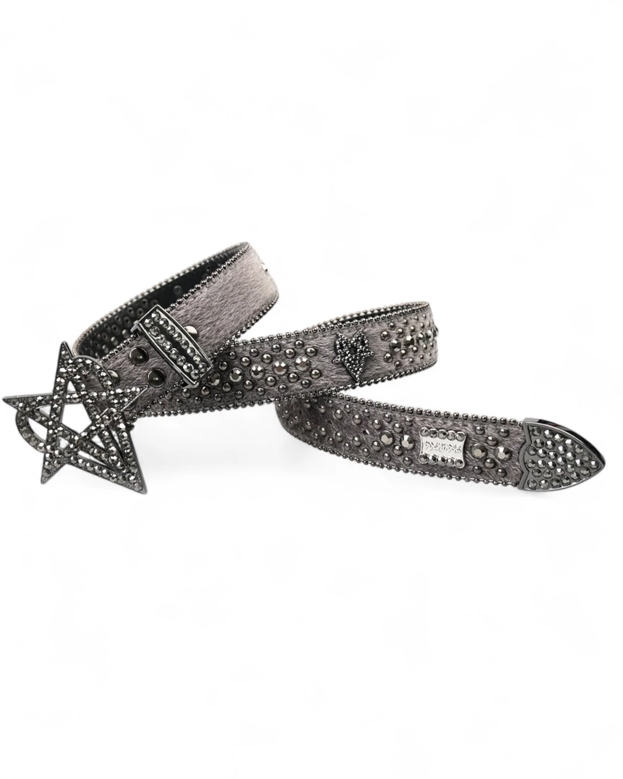 "OVD STUDDED BELT" - WOLF GREY - Image 2