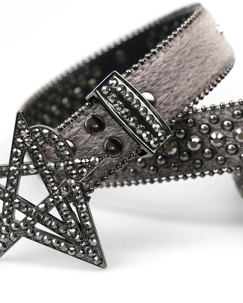 "OVD STUDDED BELT" - WOLF GREY - Image 5