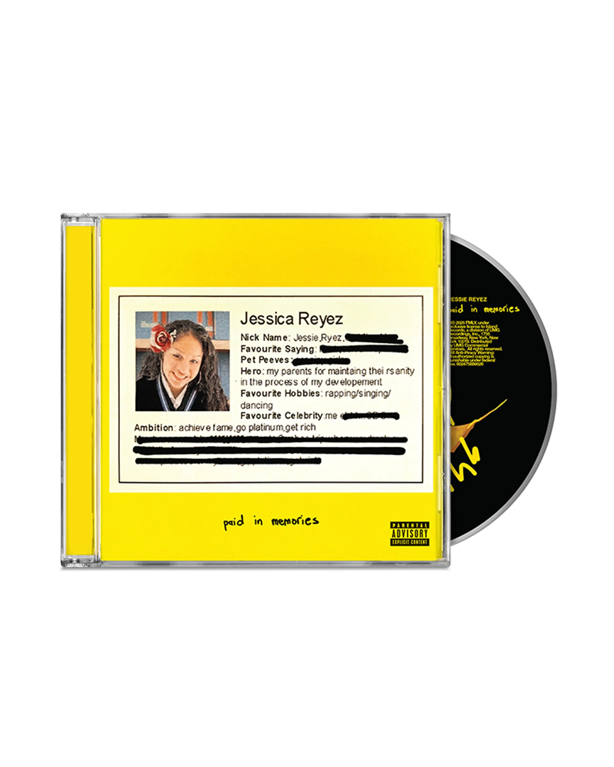 Paid In Memories Standard CD