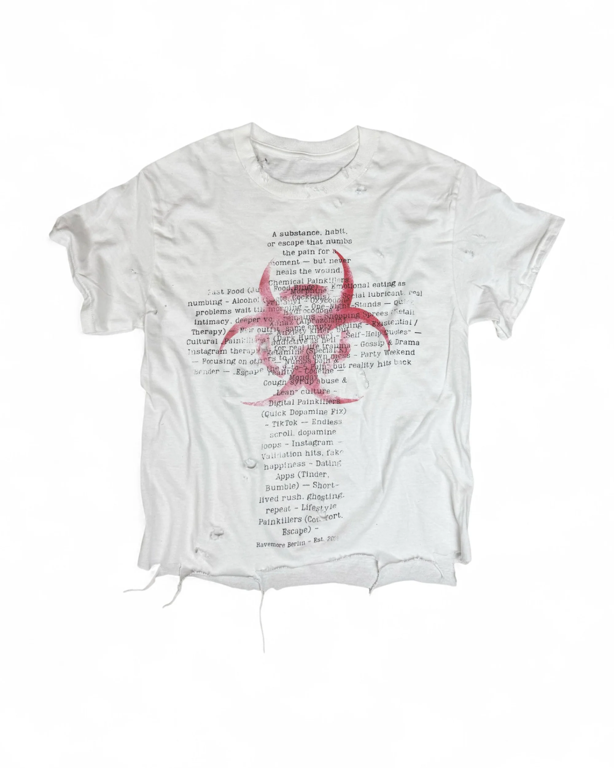 PAINKILLER - DISTRESSED T-SHIRT | UNISEX