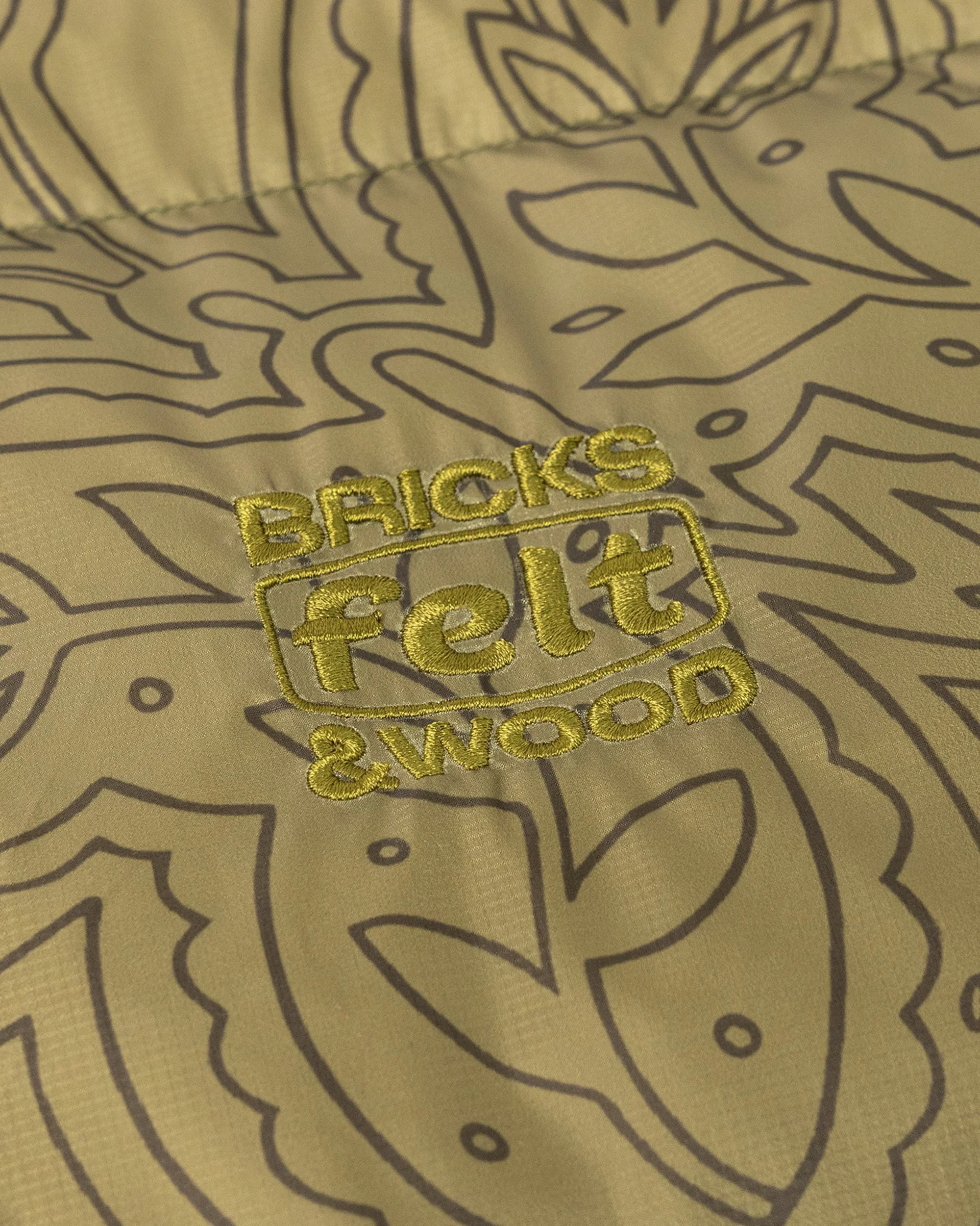 Paisley Butterfly Down Jacket - Olive - Image 2