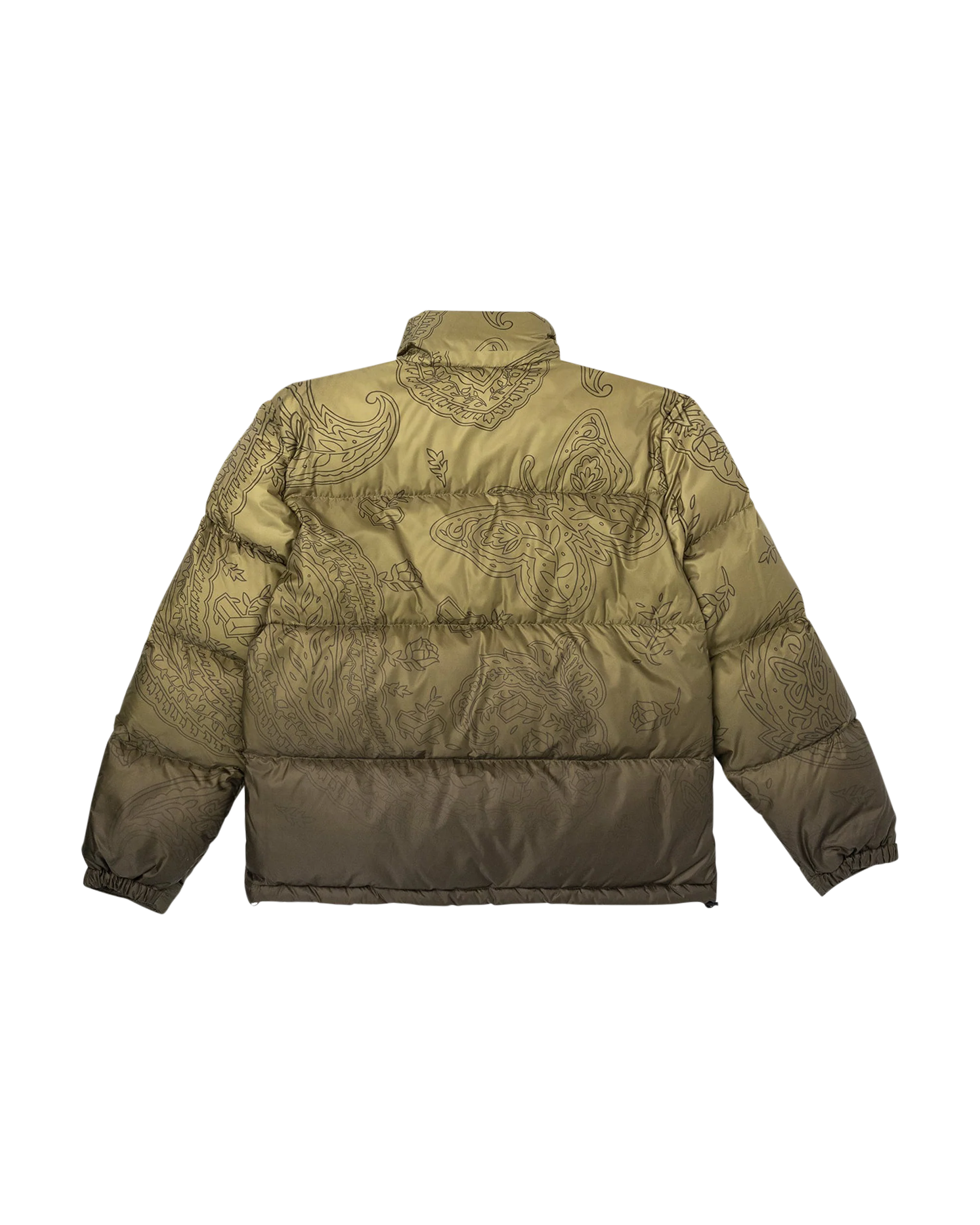 Paisley Butterfly Down Jacket - Olive - Image 4