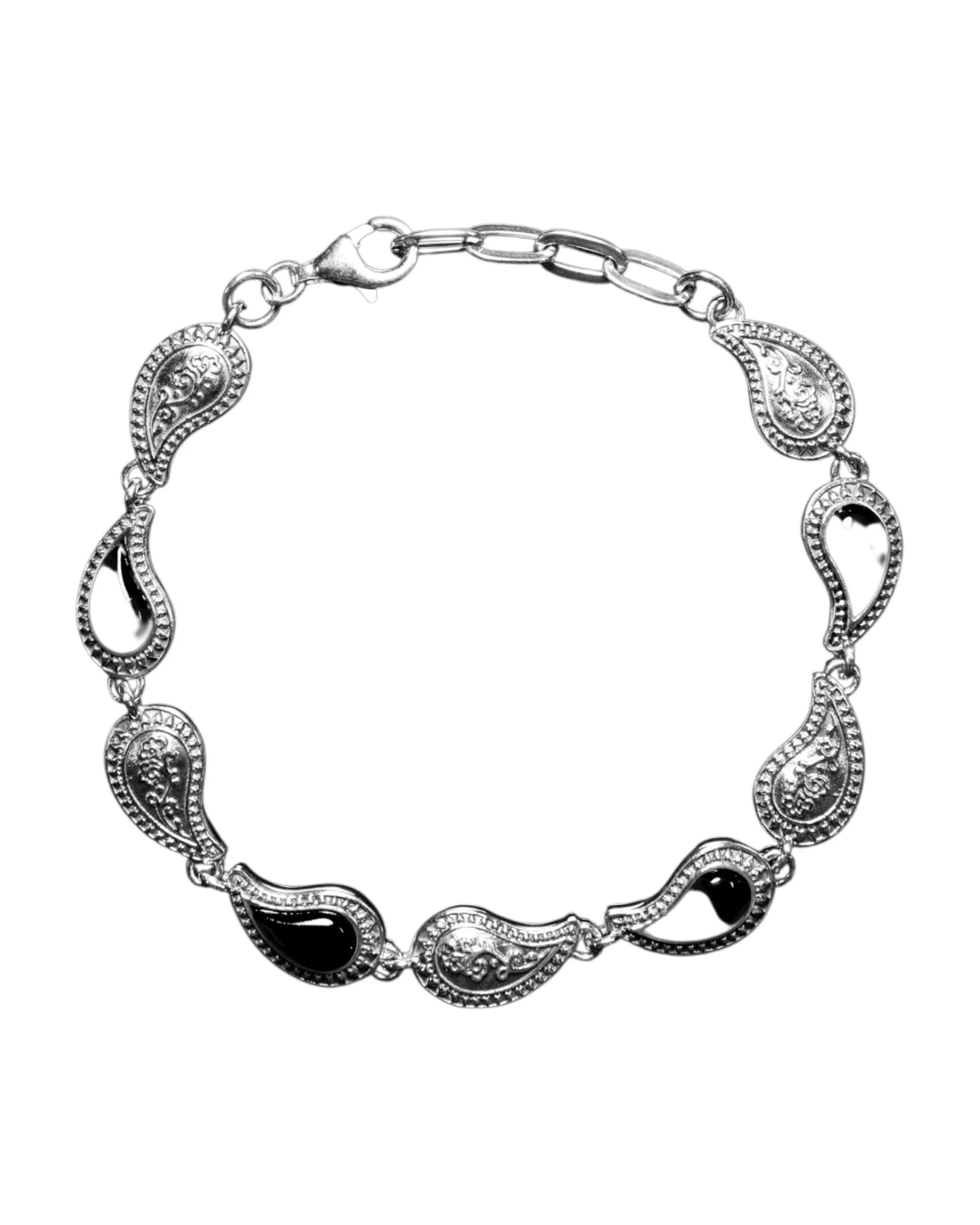 PAISLEY ONYX INLAY BRACELET