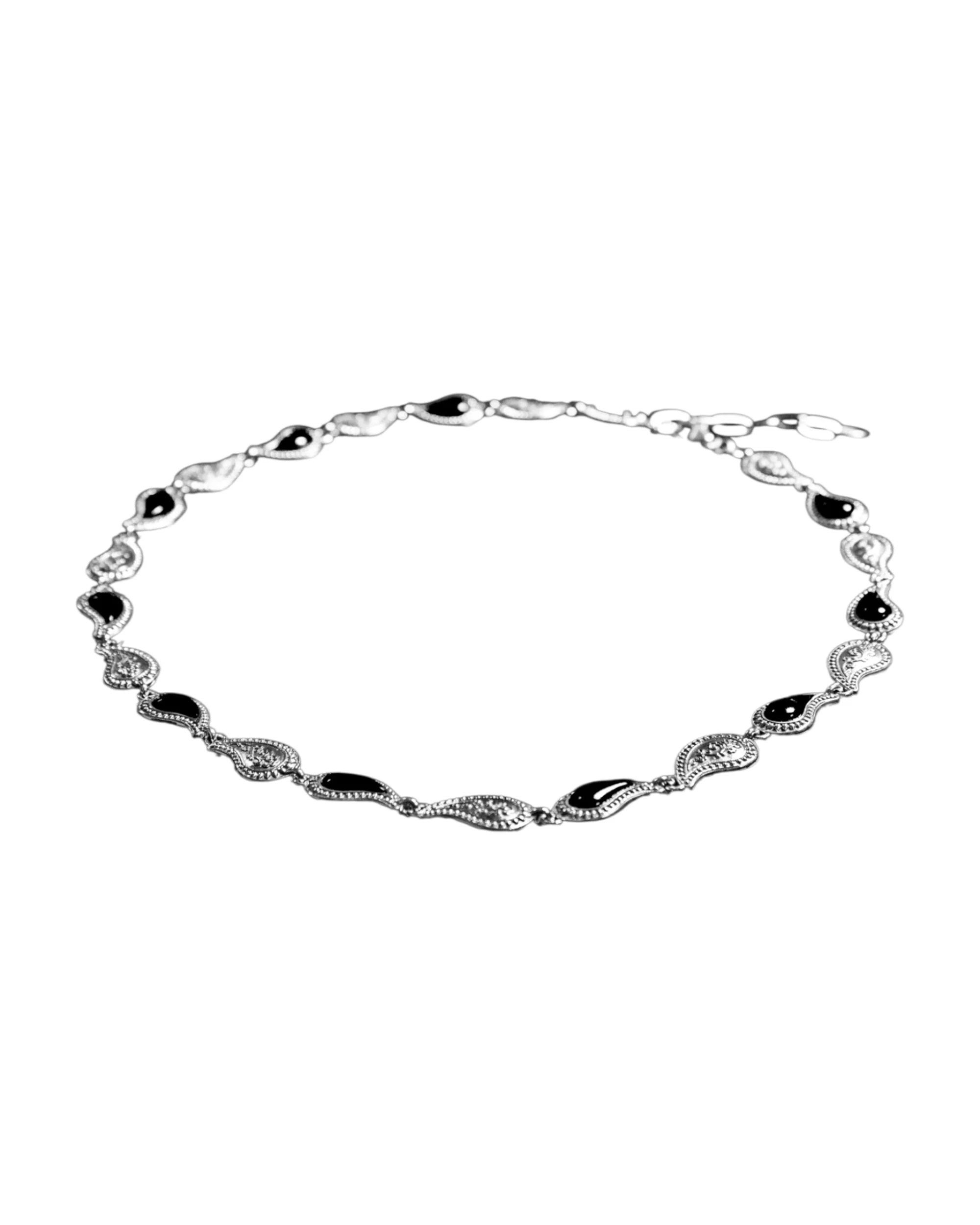 PAISLEY ONYX INLAY NECKLACE - Image 2