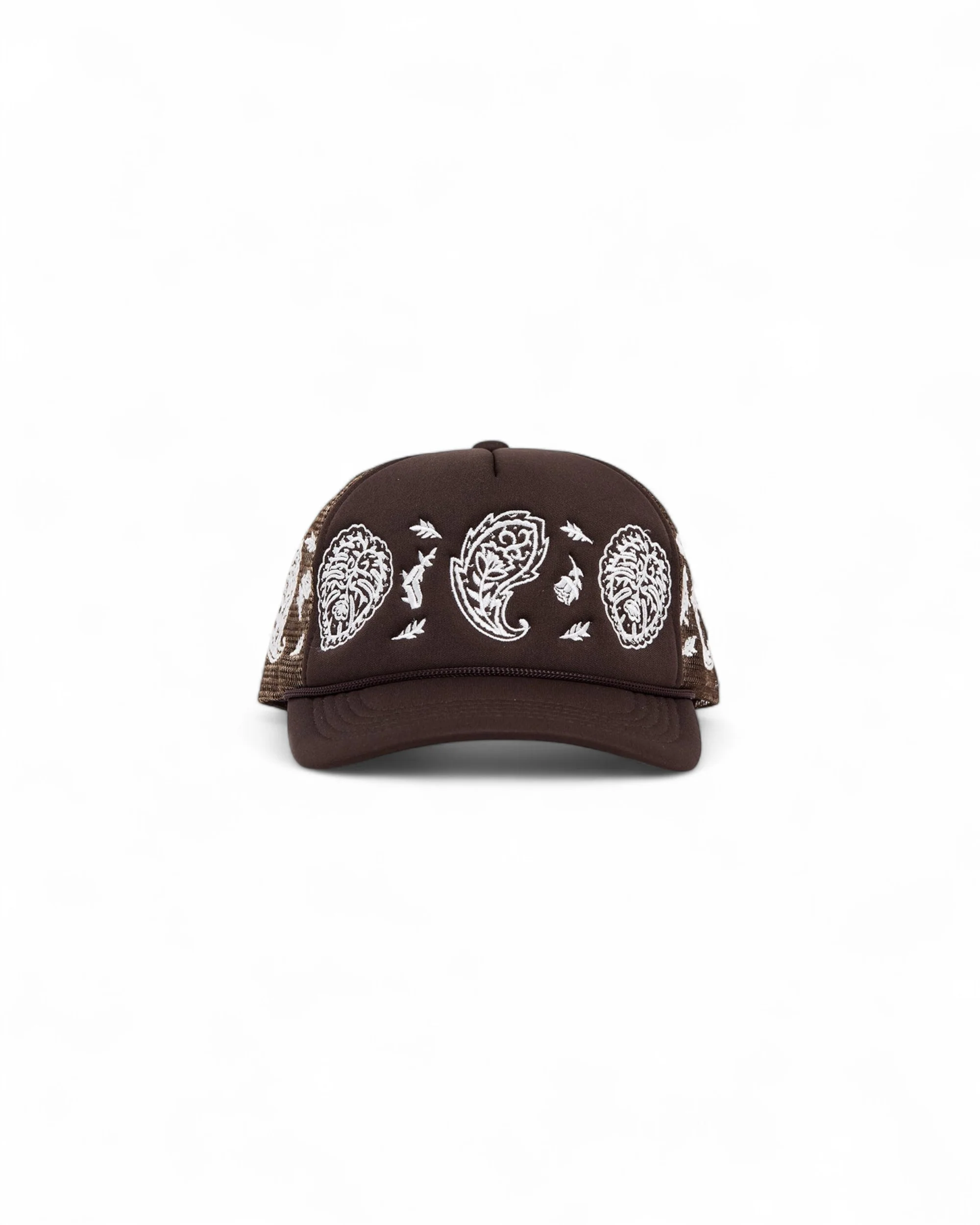 Paisley Trucker Hat - Brown