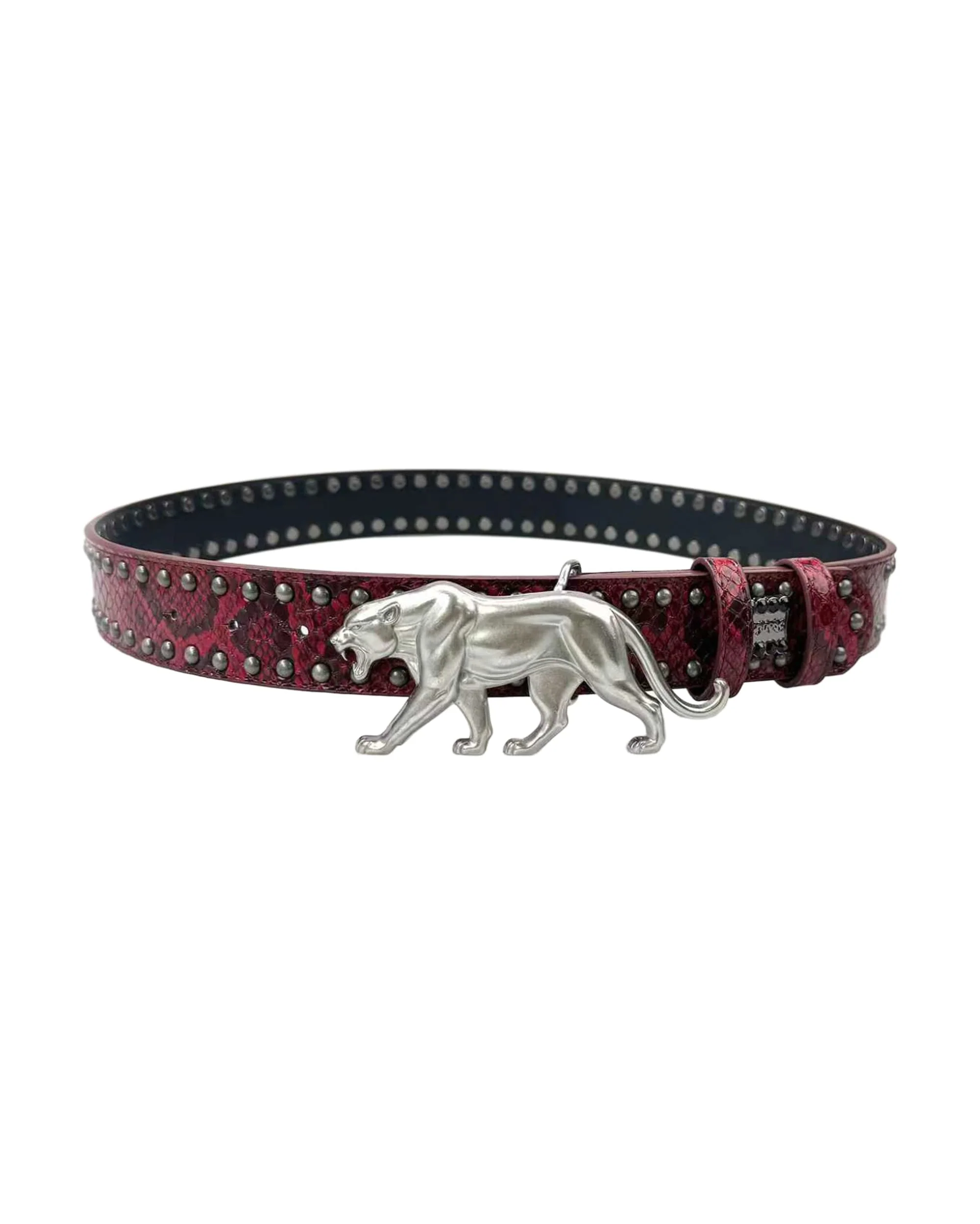 "PANTHER" BELT - BLOOD RED SNAKESKIN - Image 2