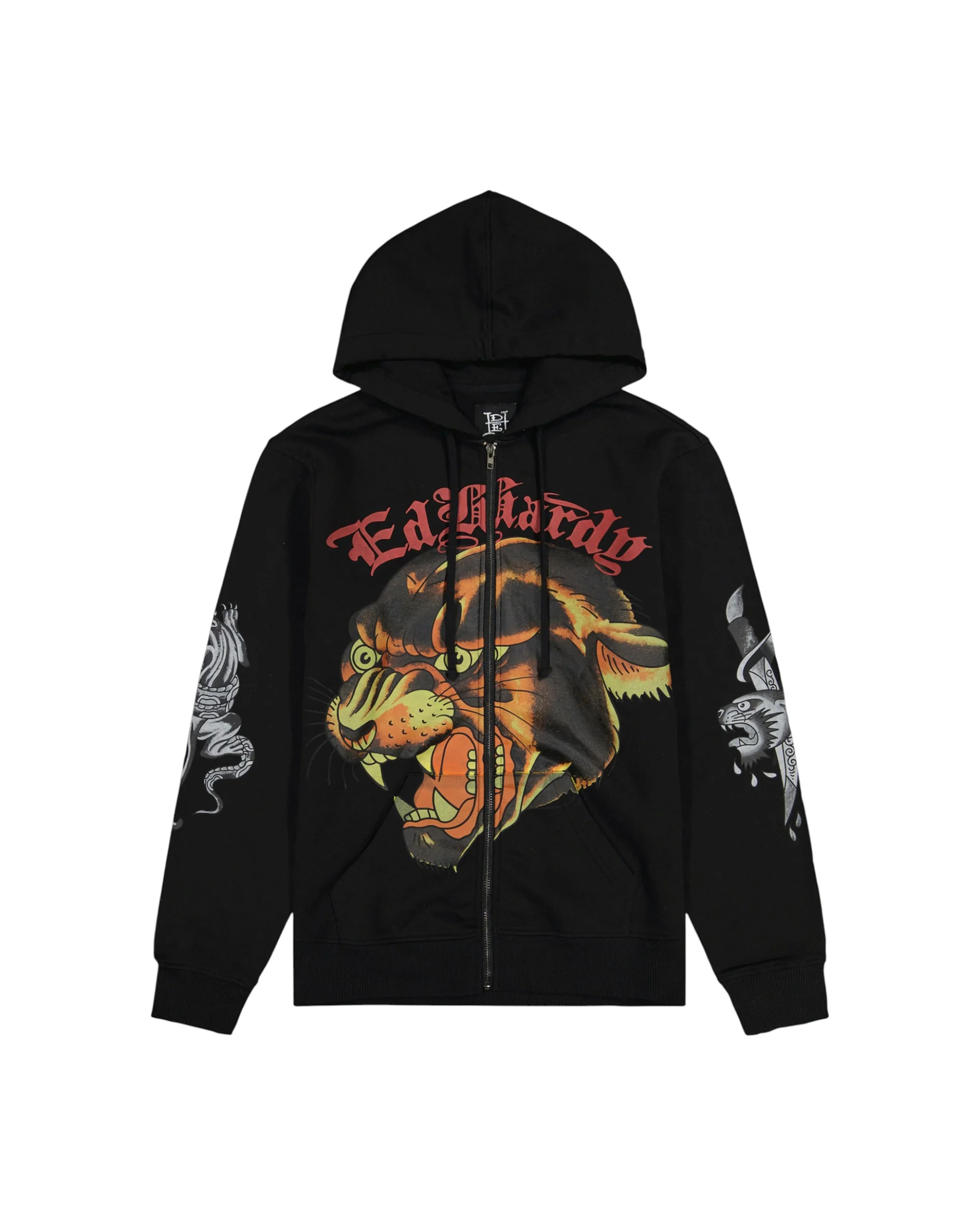 Panther Fleece Zip Front Hoodie