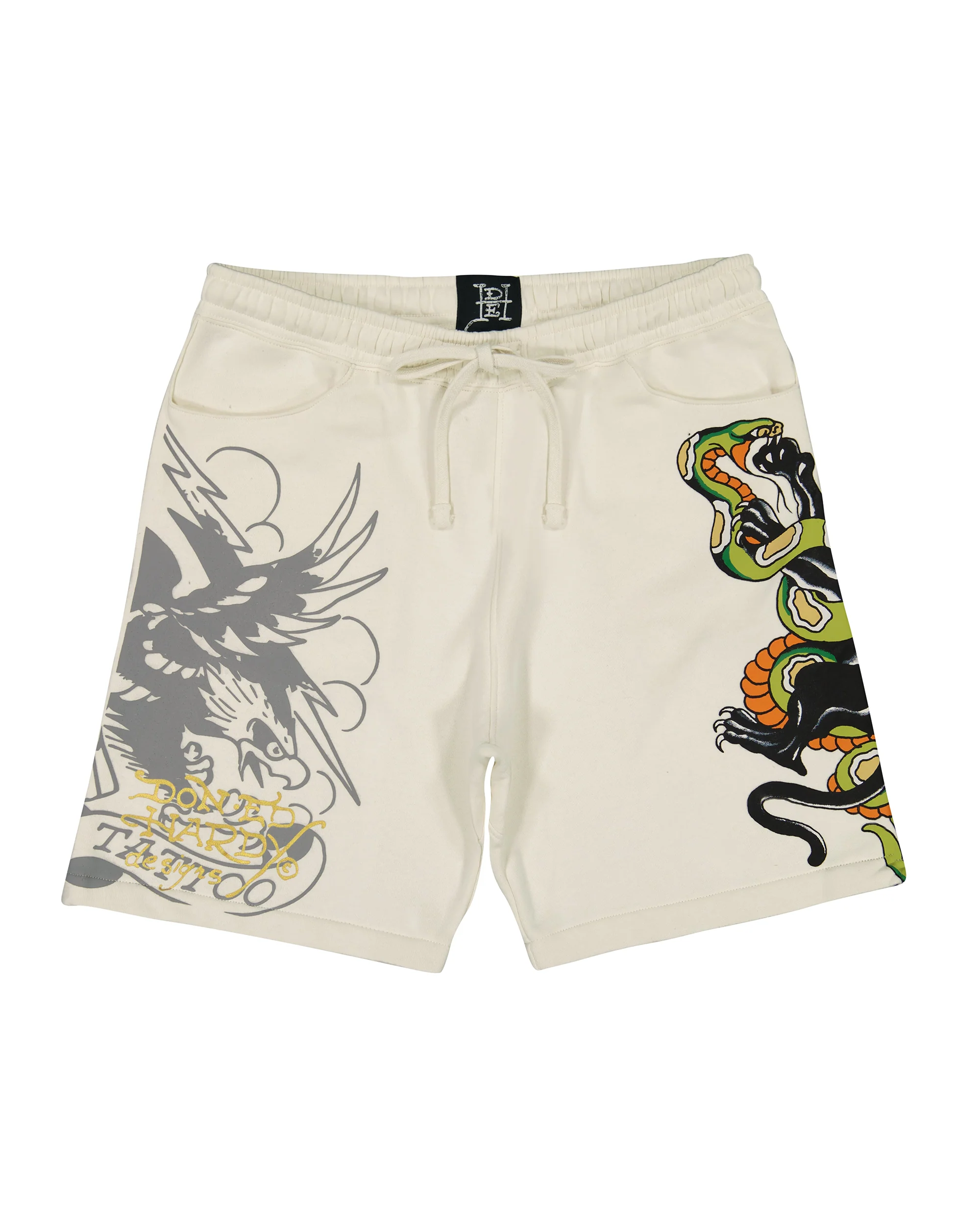Panther Skull Fleece Short