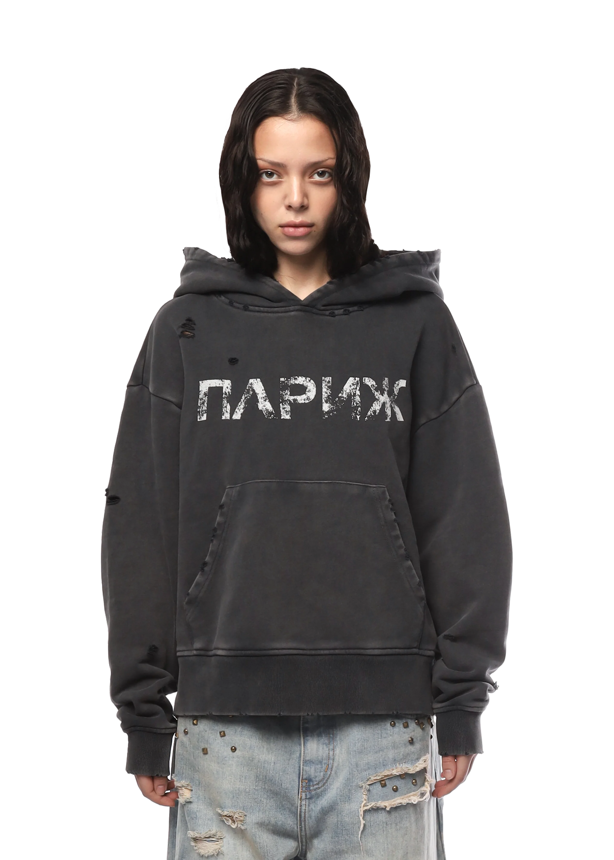 PARIS HOODIE in GREY - Image 7