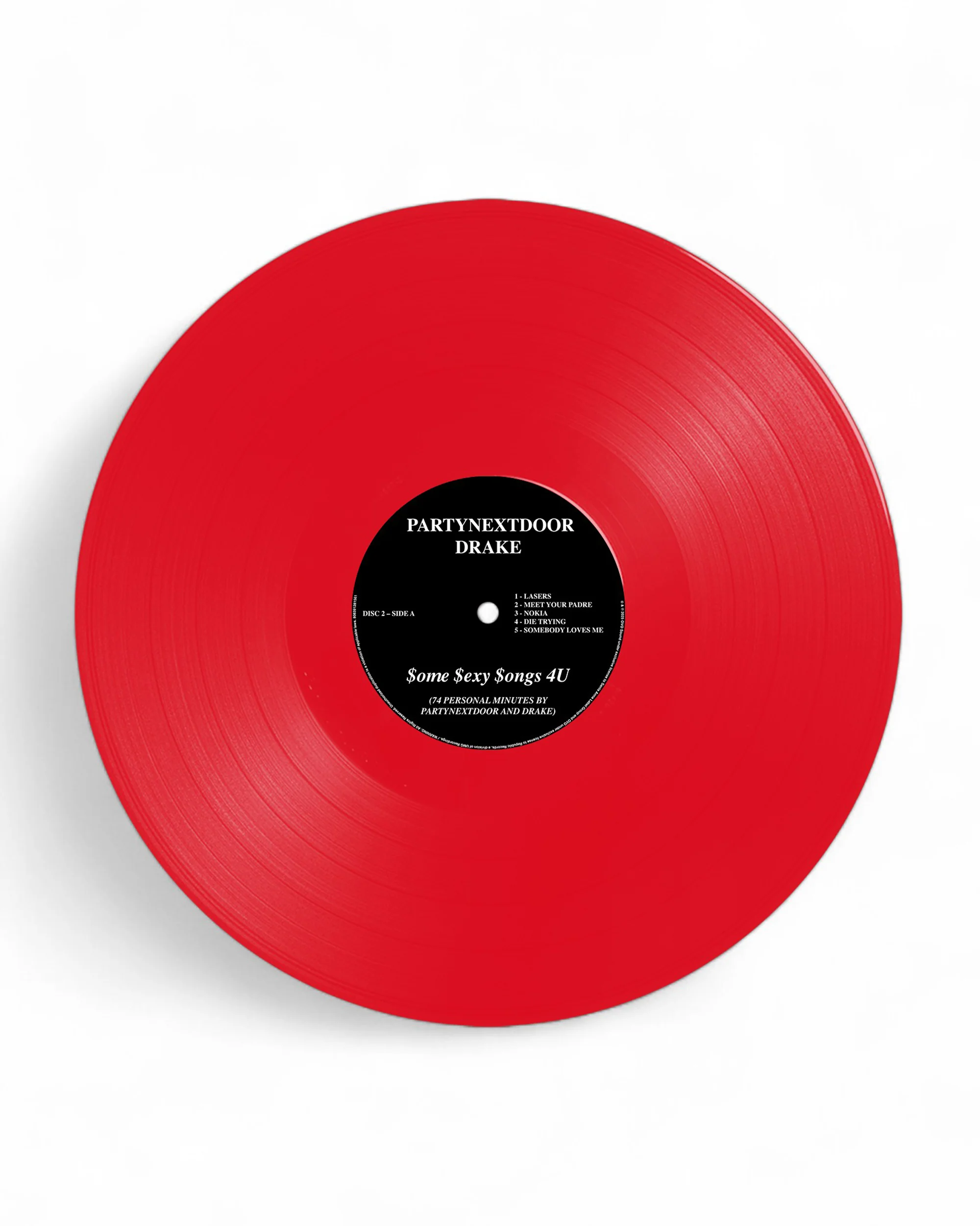 PARTYNEXTDOOR & Drake - $ome $exy $ongs 4 U - LP (Opaque Red) - Image 5