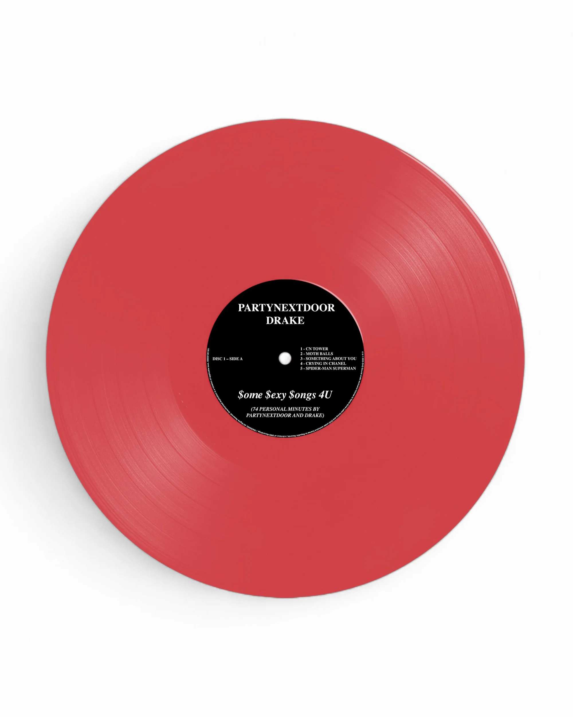 PARTYNEXTDOOR & Drake - $ome $exy $ongs 4 U - LP (Translucent Red) - Image 4